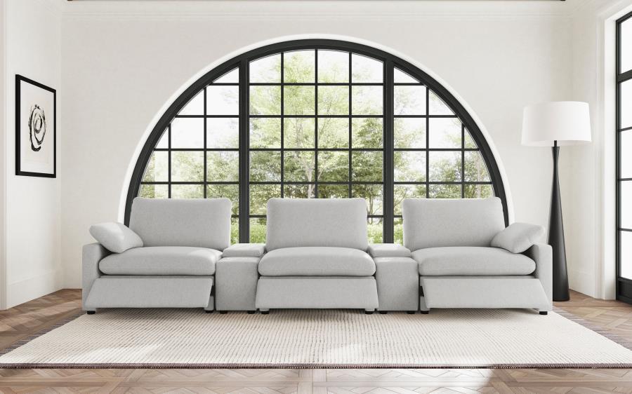 Collins - 5-Piece Power Reclining Home Theater Seating Coaster Fine Furniture