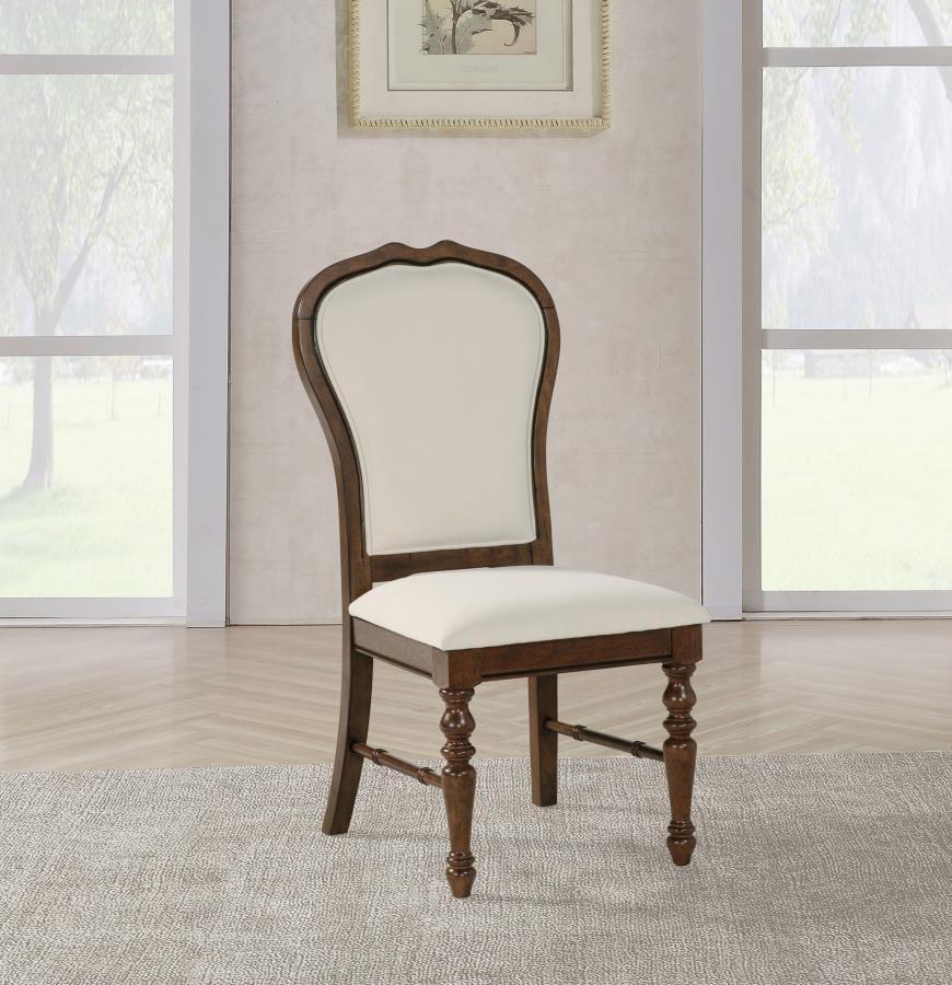 Landon - Upholstered Dining Side Chair (Set of 2) - Rich Brown Coaster Fine Furniture