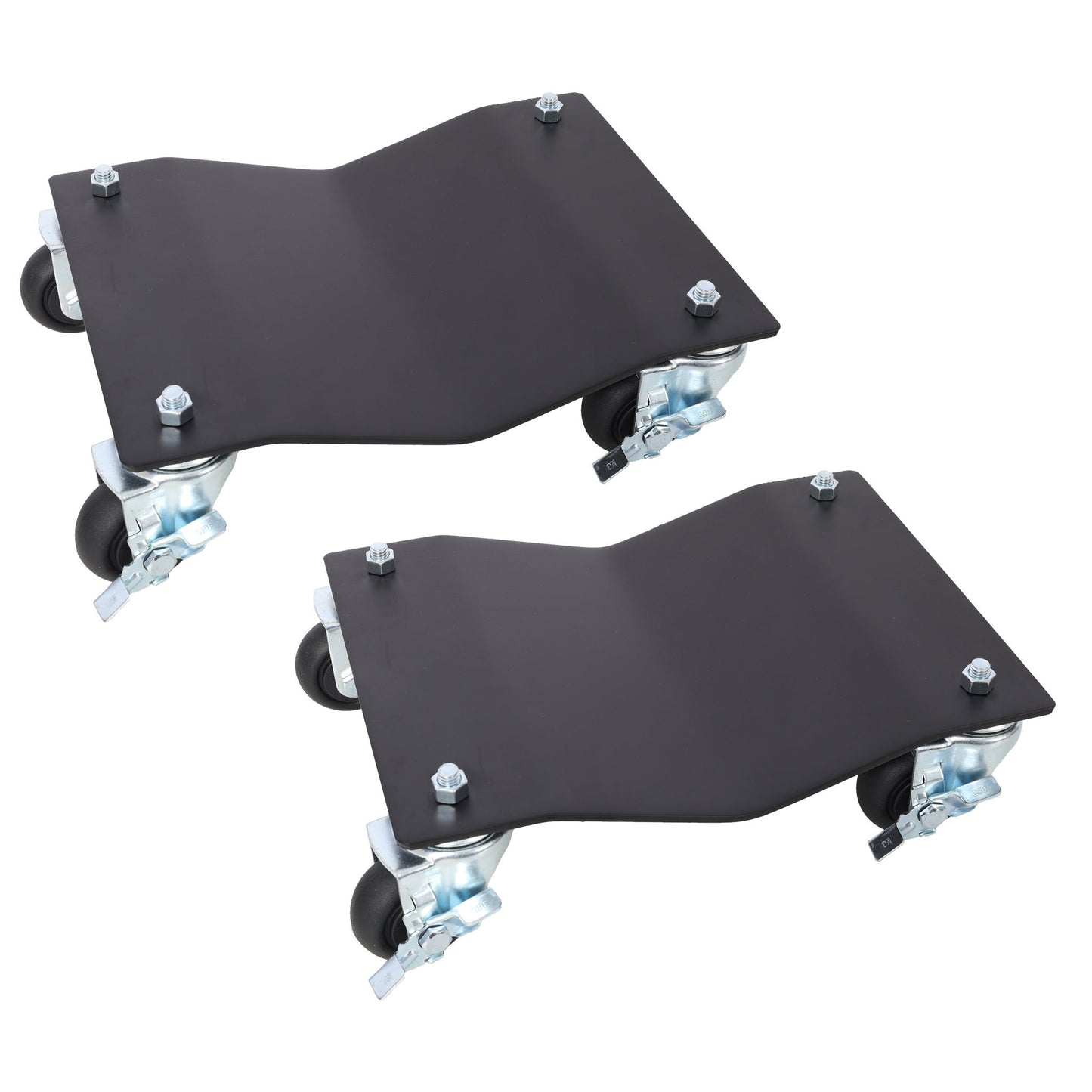 Heavy Duty Steel Vehicle Dollies With Brakes, 2500Lbs Capacity Daily Nest