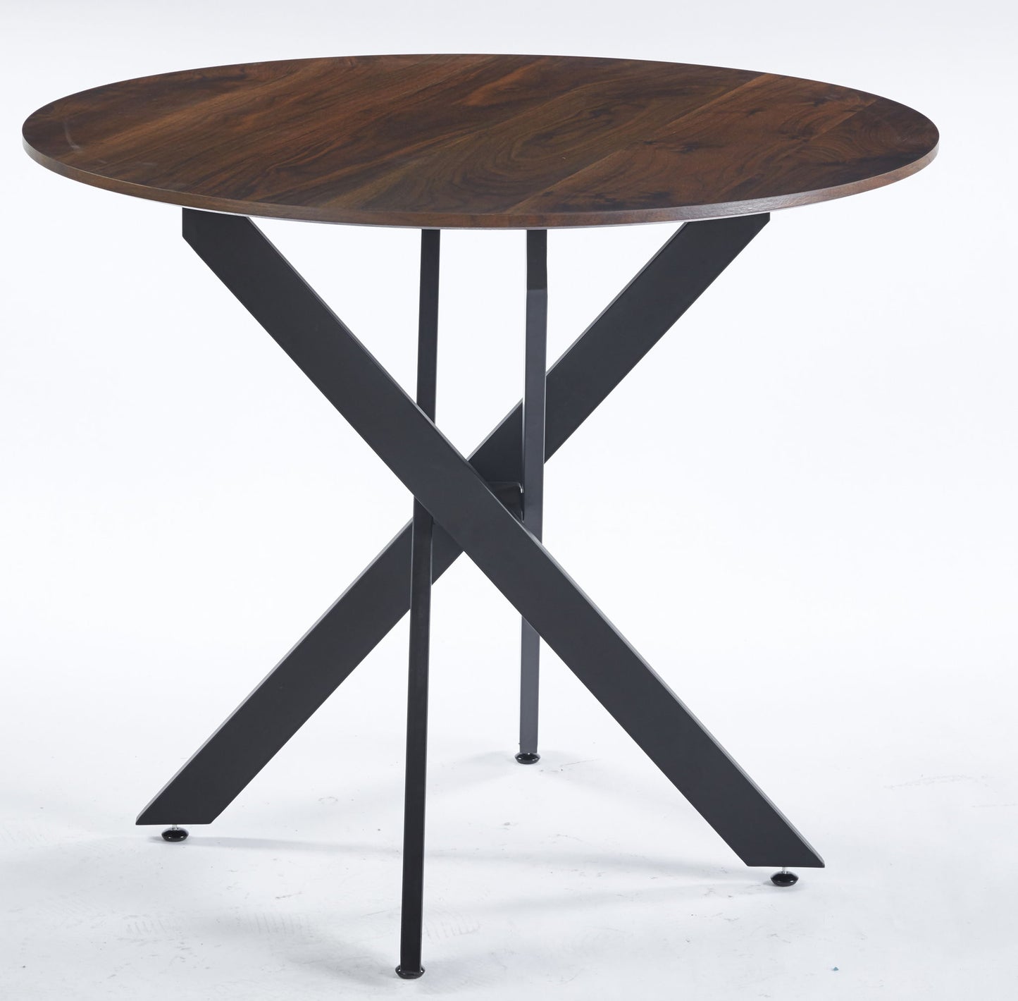 Mid-Century Dining Table For 4 - 6 People With Round MDF Table Top, Pedestal Dining Table, End Table Leisure Coffee Table, Cross Leg Home Essentials