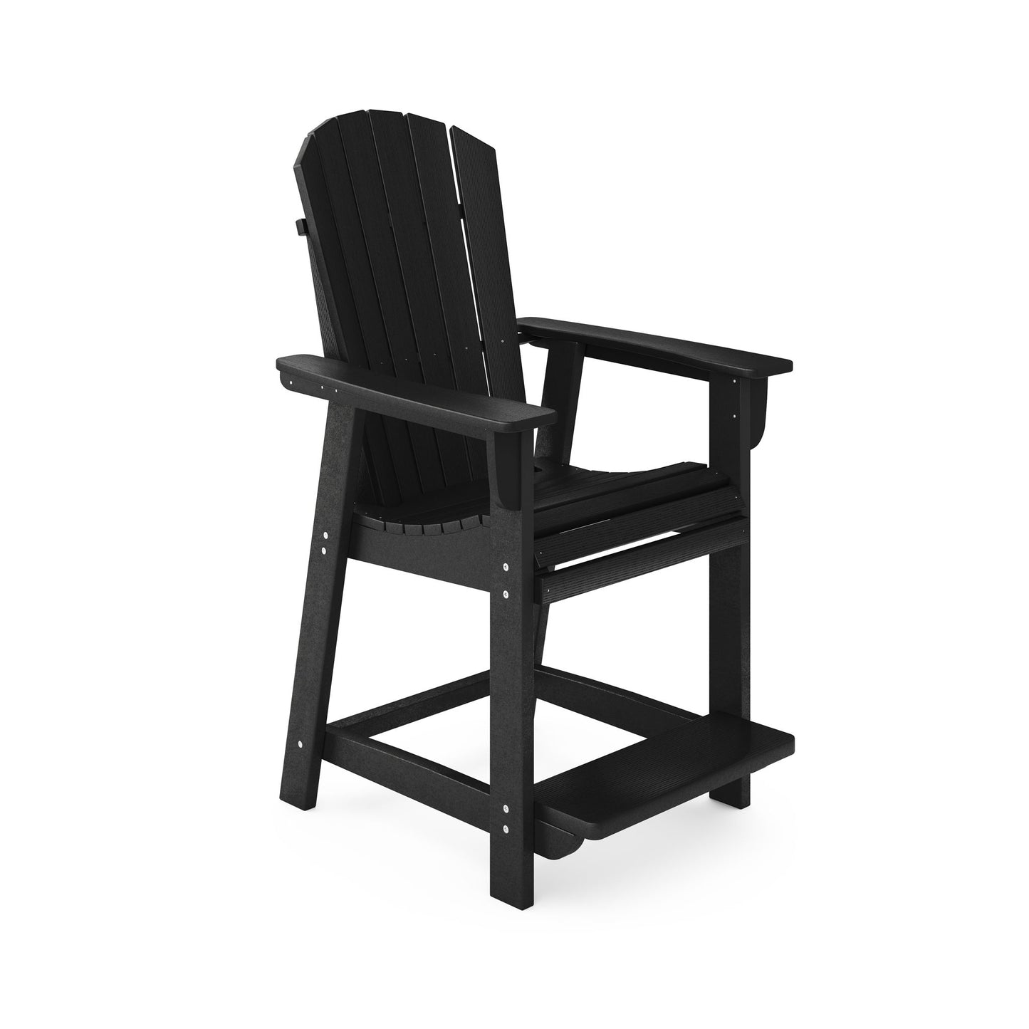 Adirondack Style Counter Chair Stylish HDPE Poly Lumber For Dining, Patio, And Garden Comfort Home Essentials