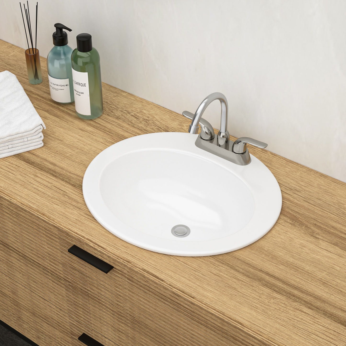 20 X 18" Modern Ceramic Oval Undermount Bathroom Sink With 3 Faucet Holes - White Daily Nest