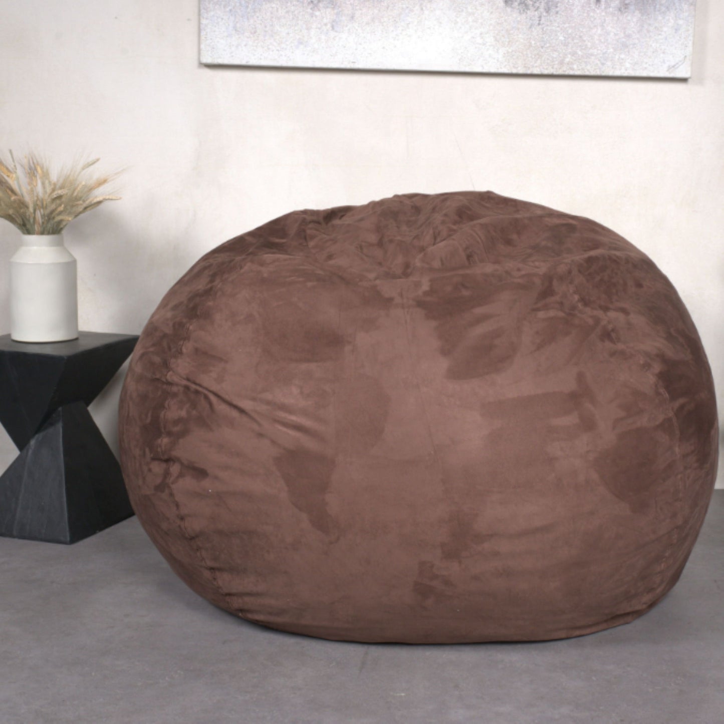 Comfortable High Density Shredded Foam Bean Bag Chair With Removable Cover Home Essentials