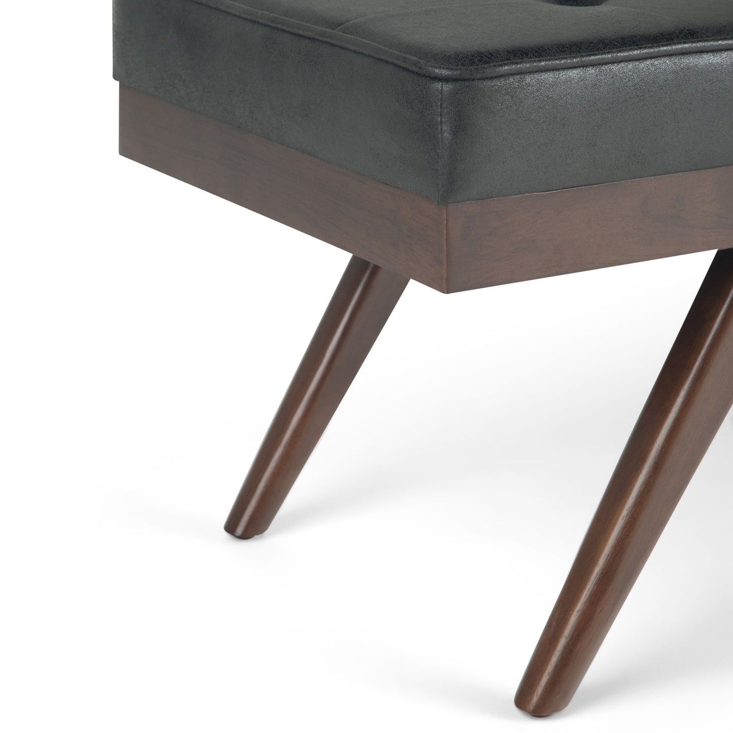Pierce - Mid Century Upholstered Ottoman Bench Simpli-Home