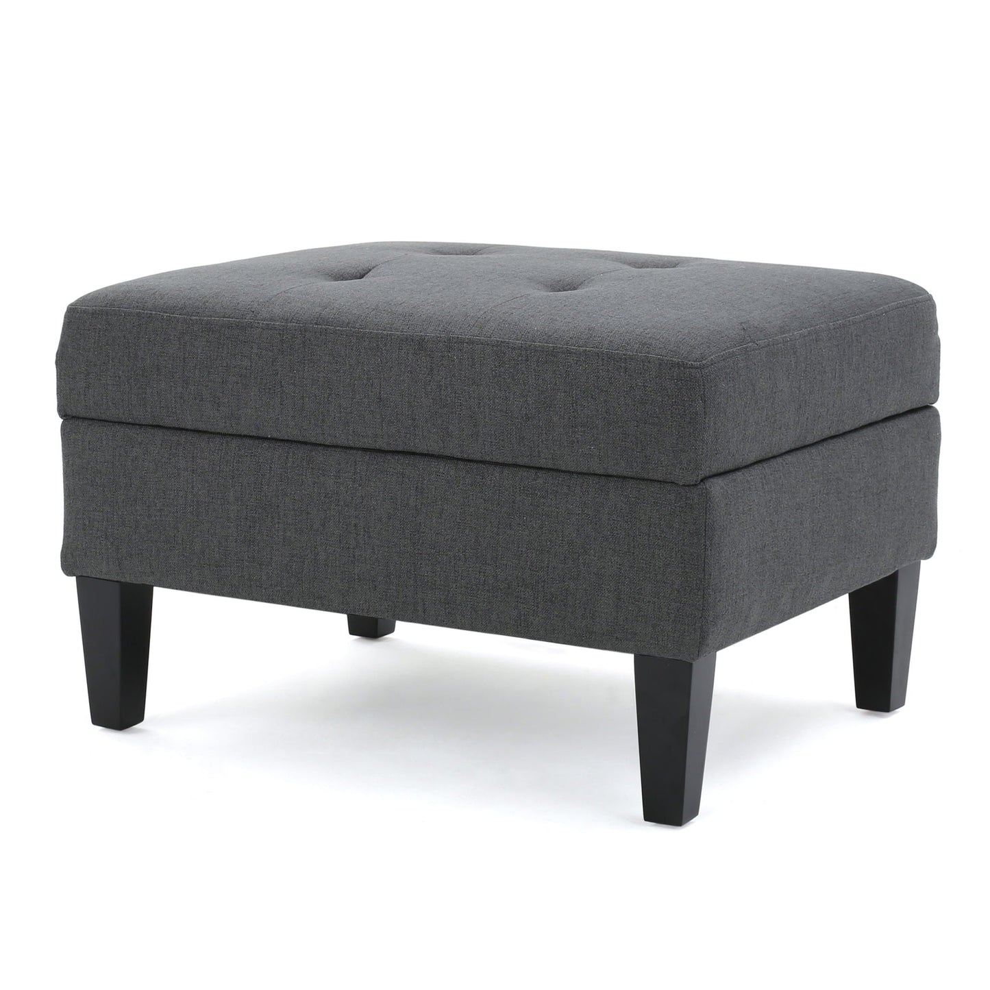 Ottoman With Birch Wood Legs And Cushioned Top For Comfort Noble House