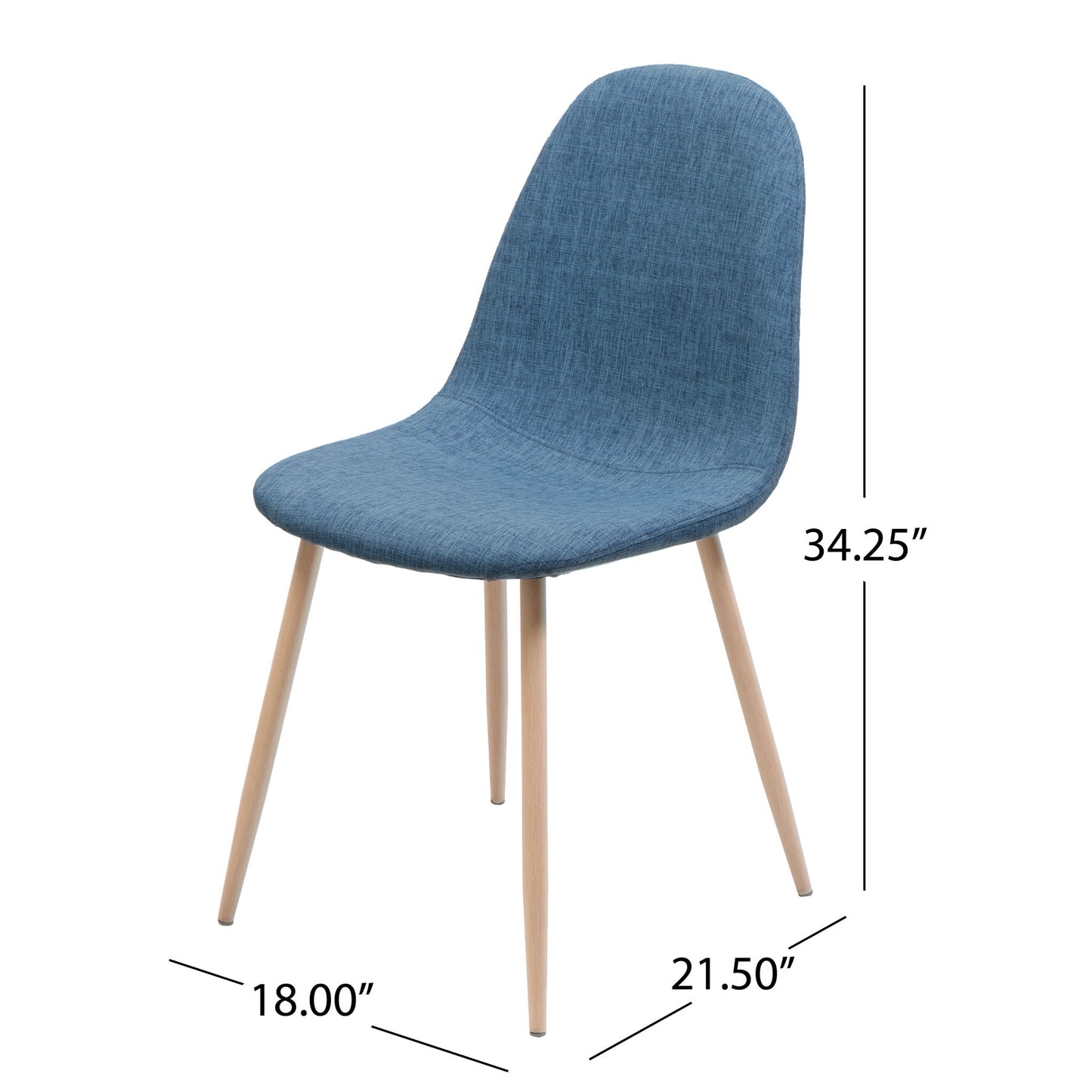 Elegant Dining Chair Set With Fabric Noble House
