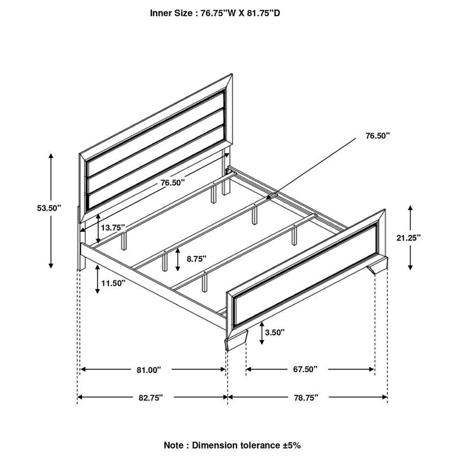 Kauffman - Wood Panel Bed CoasterEveryday