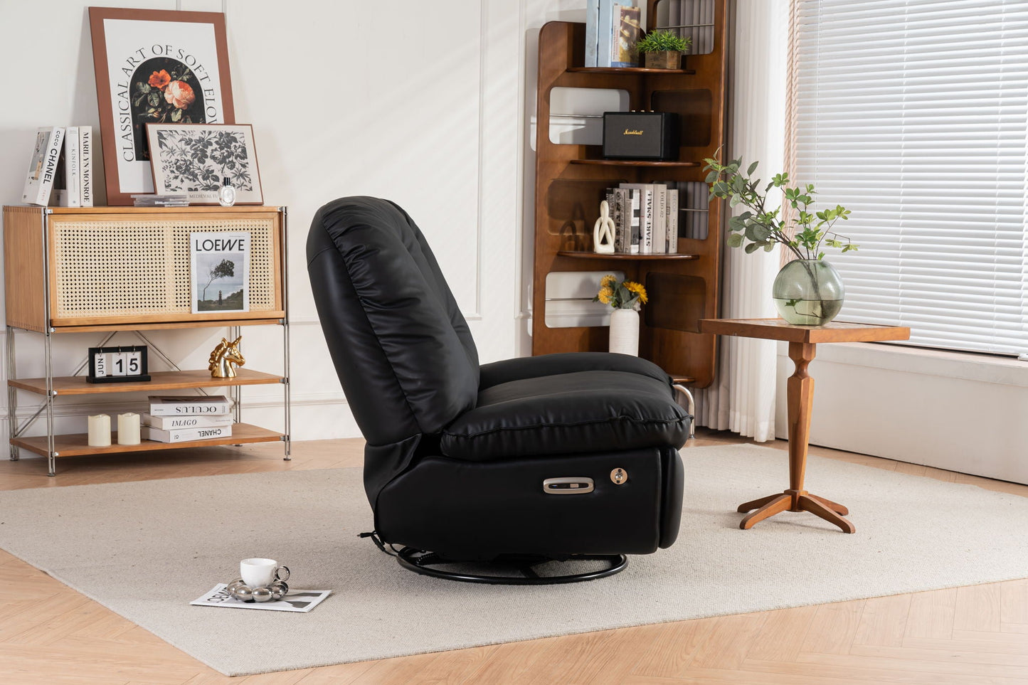 Power Recliner Swivel Glider USB Charger With Bluetooth Music Player, Sleep, Working, Game And Leisure Home Essentials