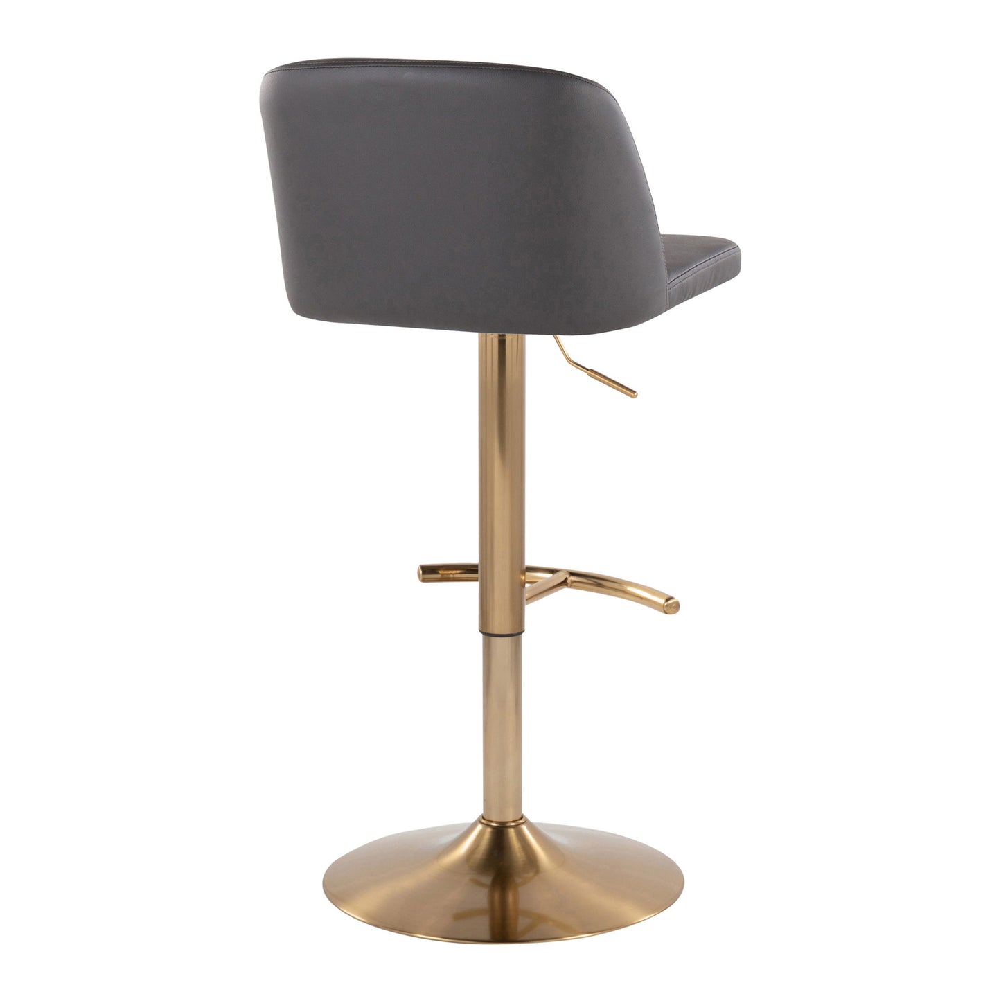Toriano - Contemporary Adjustable Barstool With Swivel With Rounded T Footrest (Set of 2) Lumi Source