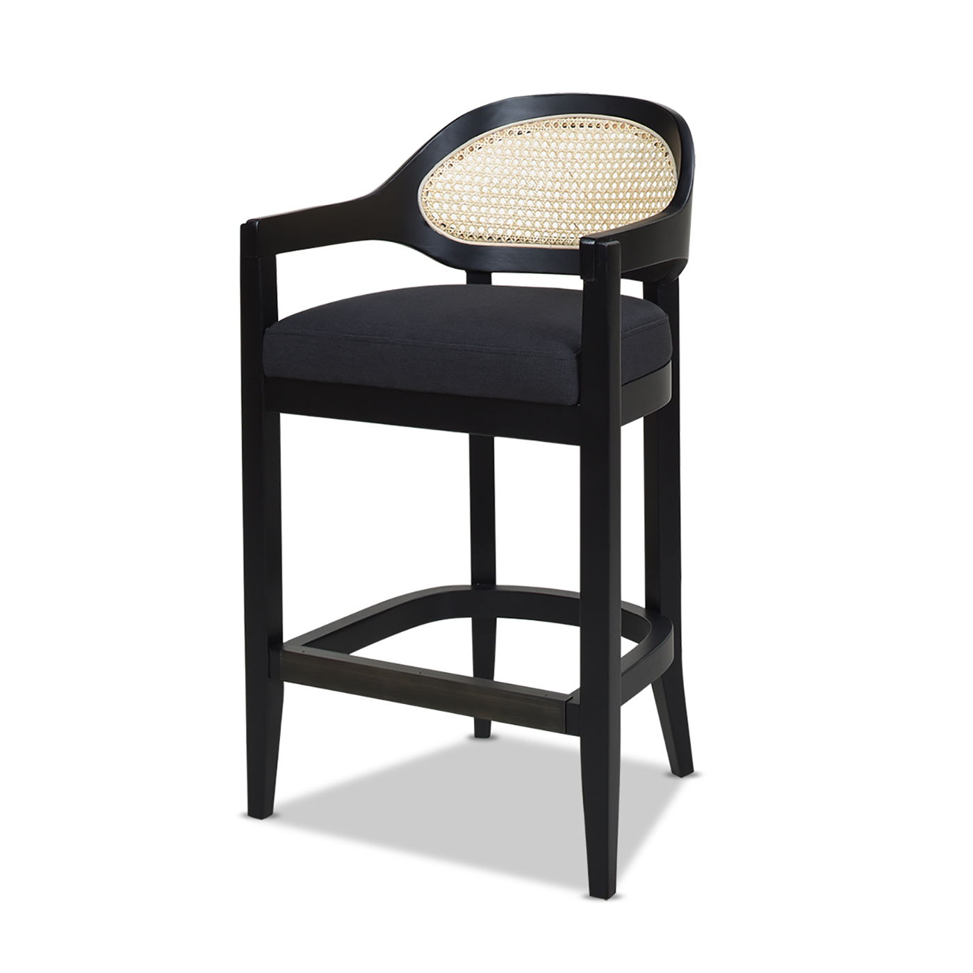 Americana - Mid-Century Modern Cane Back Counter Stool Jennifer Taylor Home