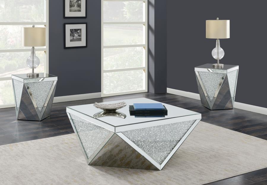 Amore - Mirrored Coffee Table Set Coaster Fine Furniture