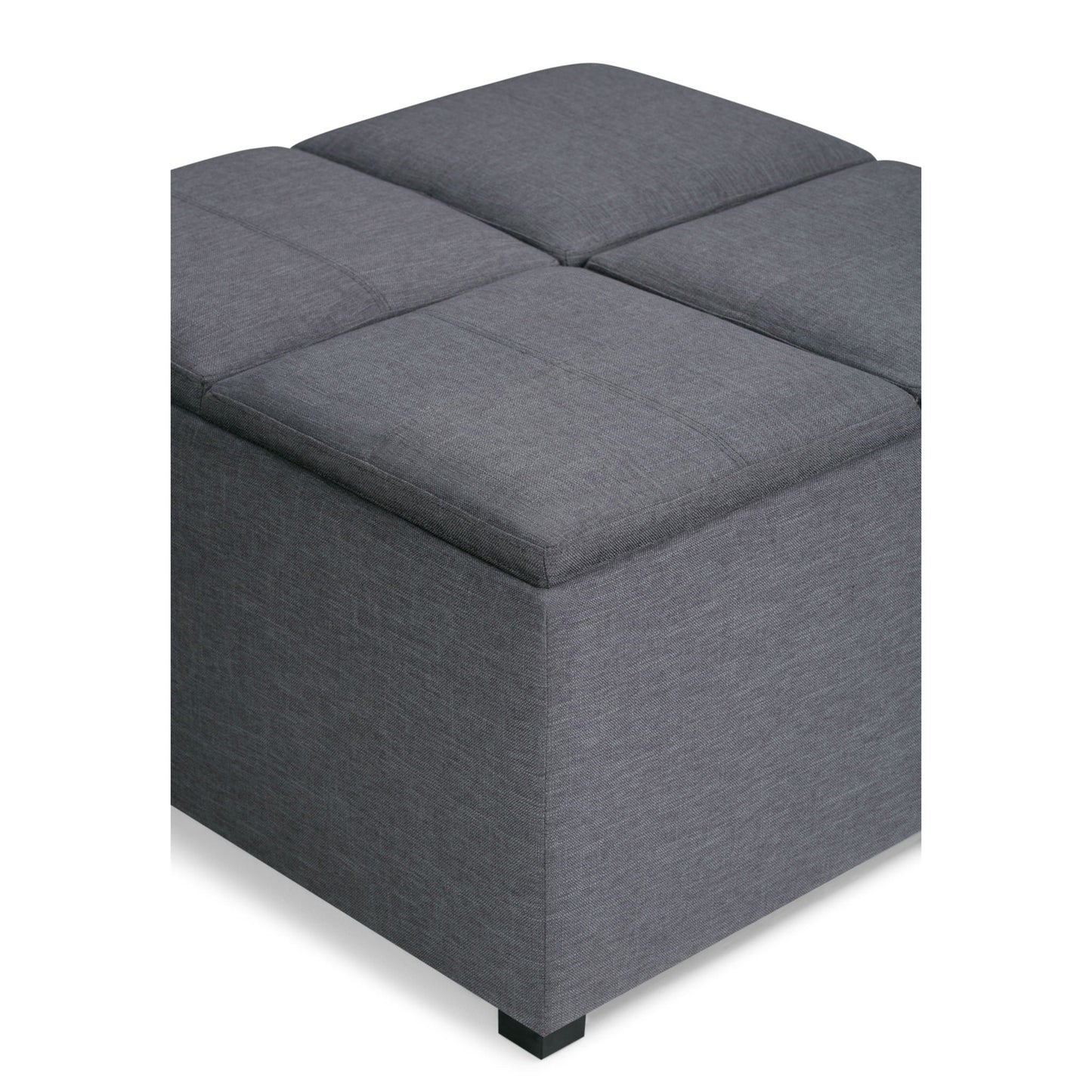 Avalon - Square Coffee Table, Storage Ottoman Simpli-Home
