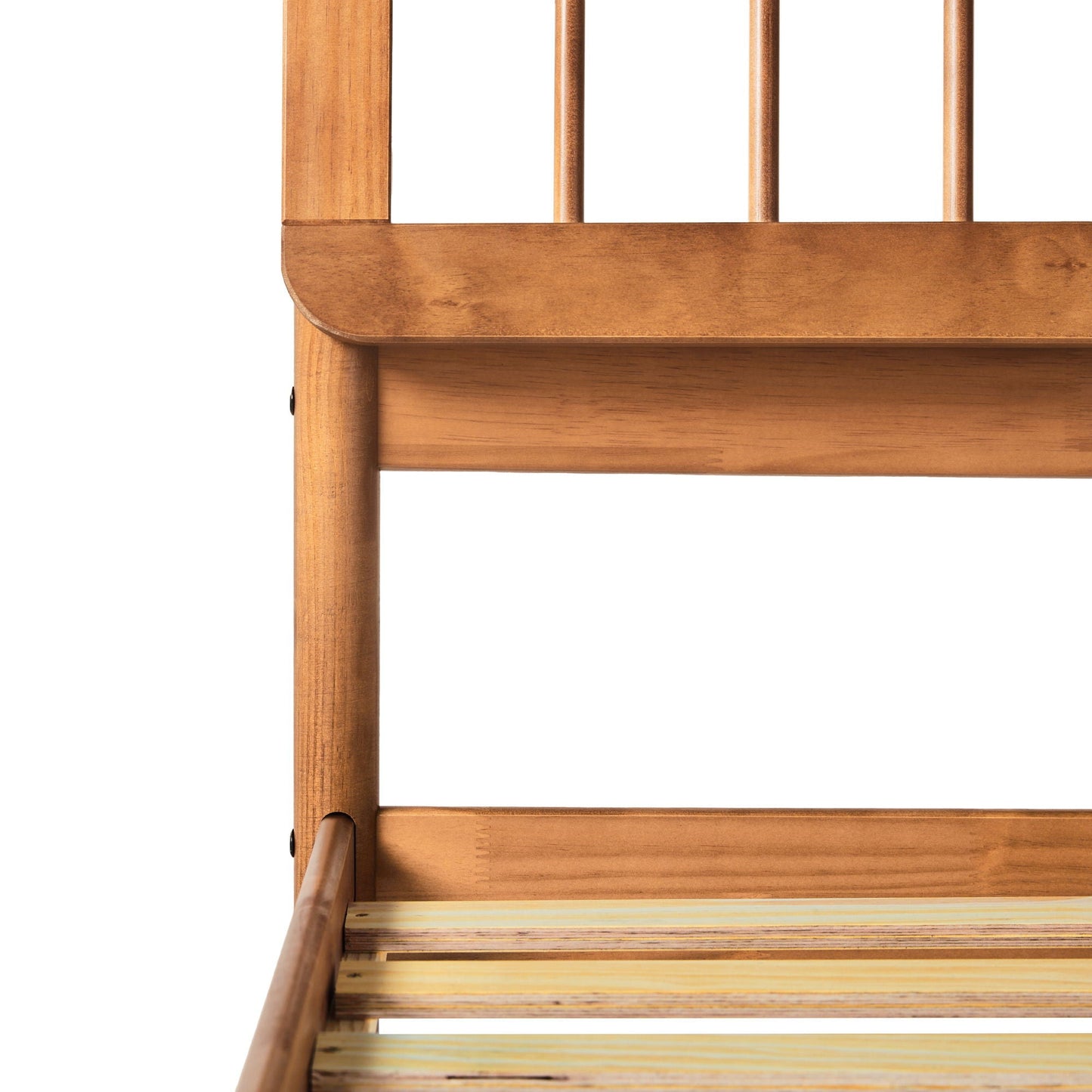 Mid-Century Modern Solid Wood Spindle Bed Walker Edison