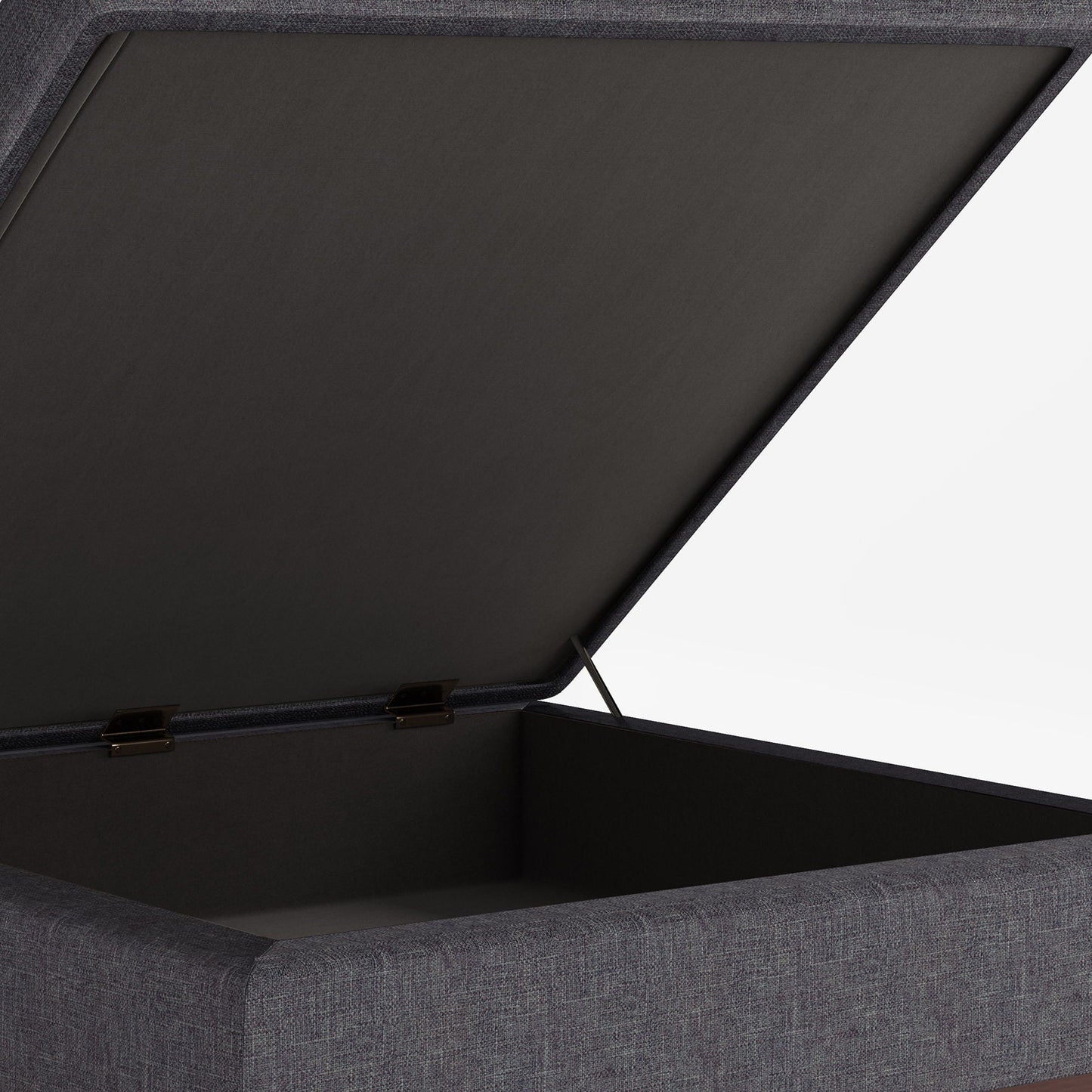 Owen - Square Coffee Table Storage Ottoman - Slate Gray Simpli-Home