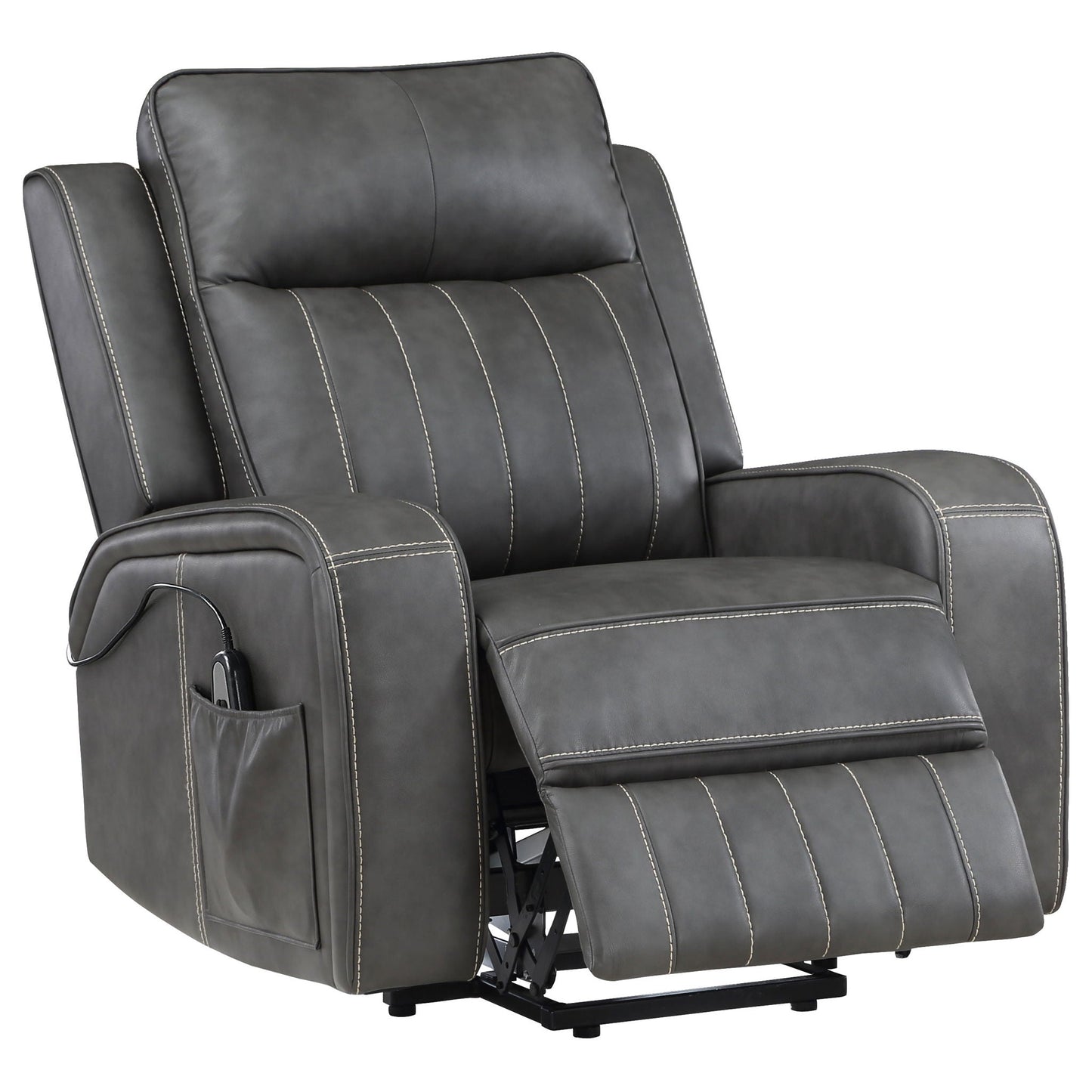 Raelynn - Upholstered Track Arm Recliner Coaster Fine Furniture