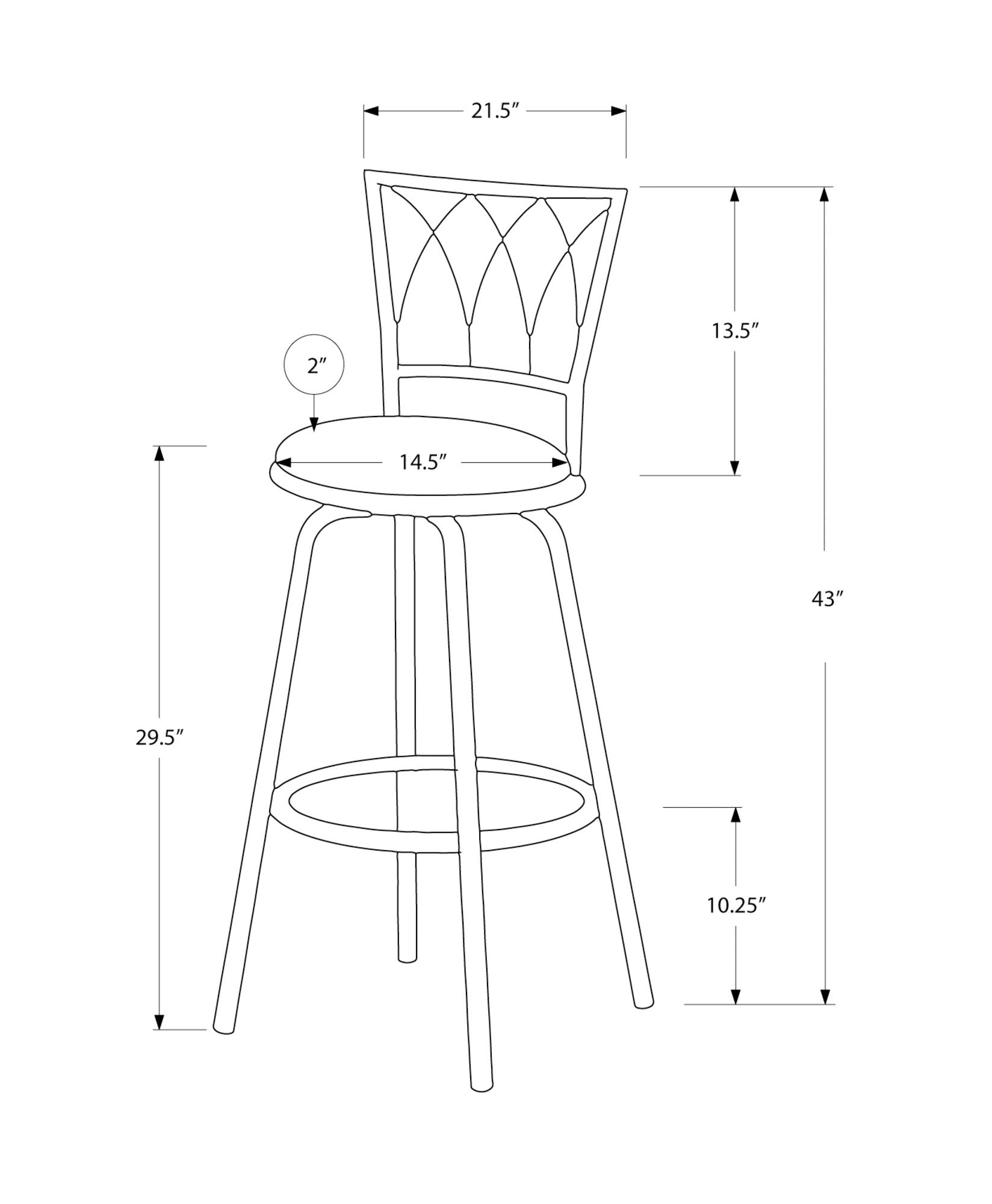 Swivel Bar Stool With Bar Height (Set of 2) - Espresso 8th Street