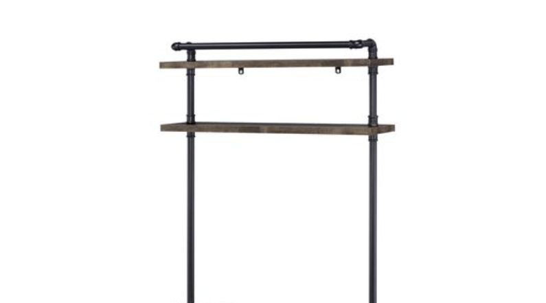 Ensata - Rustic Writing Desk - Black / Oak Acme