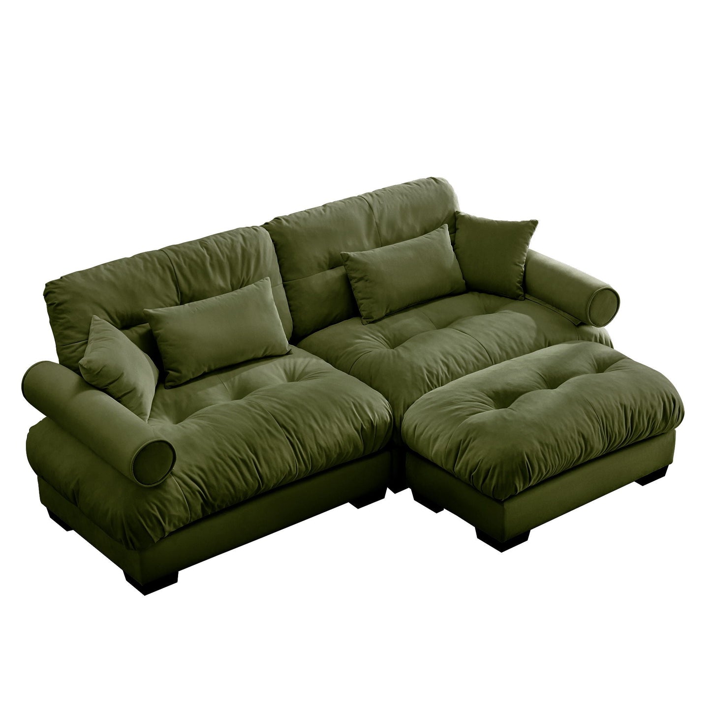 Super Comfort Oversized Modular Sectional Sofa With Movable Ottoman - Snoozhouse