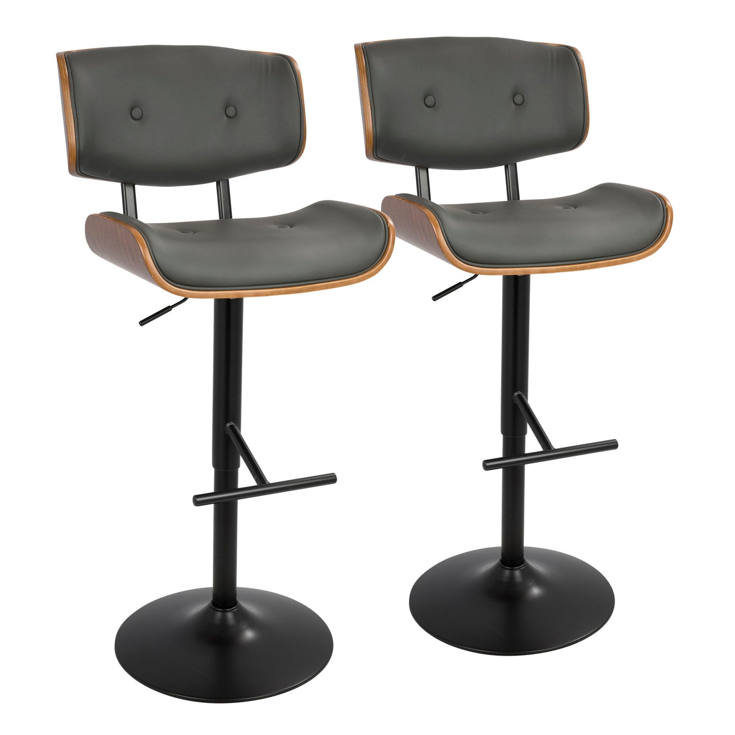 Lombardi - Mid Century Modern Adjustable Barstool Lumi Source