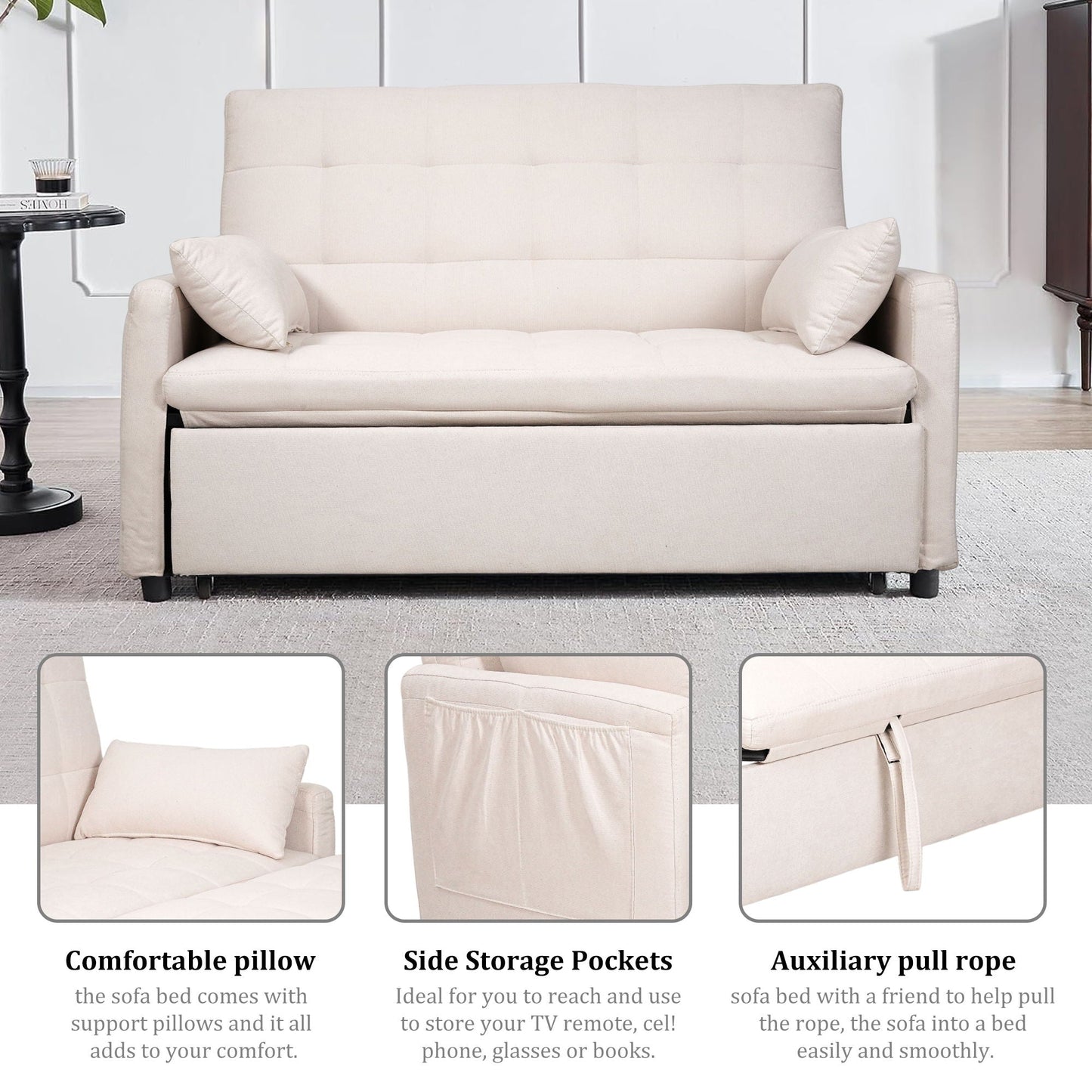 Balus - Sofa Bed Combination With Storage Pockets Home Essentials
