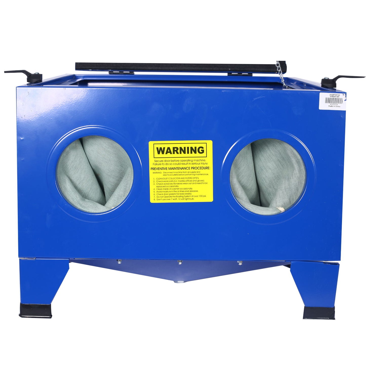 Bench Top Portable Sand Blaster Cabinet Kit 25 Gallon With 80 Psi Capacity - Blue Daily Nest