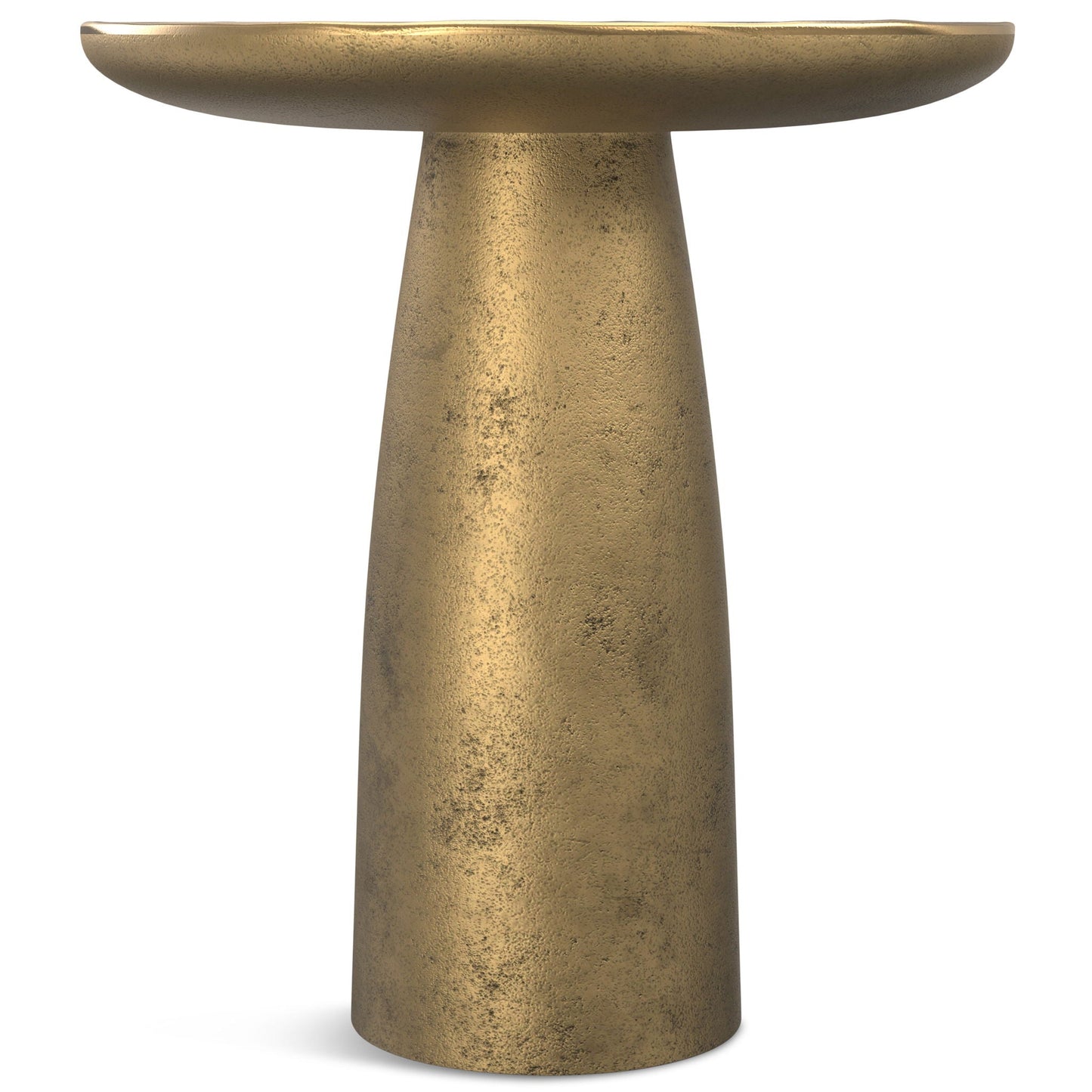 Dominique - Cast Aluminum Side Table - Brown Simpli-Home