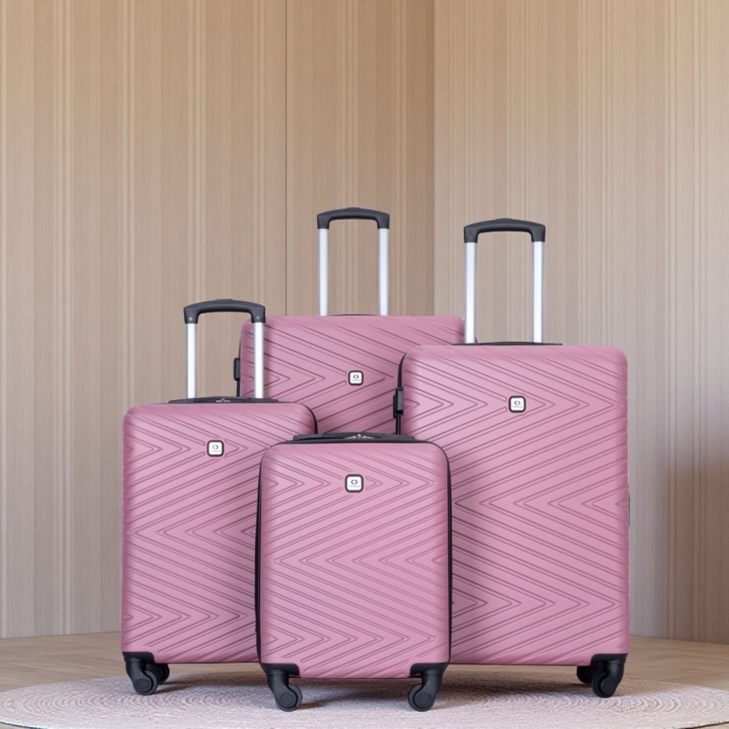 Luggage 4 Piece Lightweight Suitcase With Rotating Wheels With Tsa Lock, Daily Nest