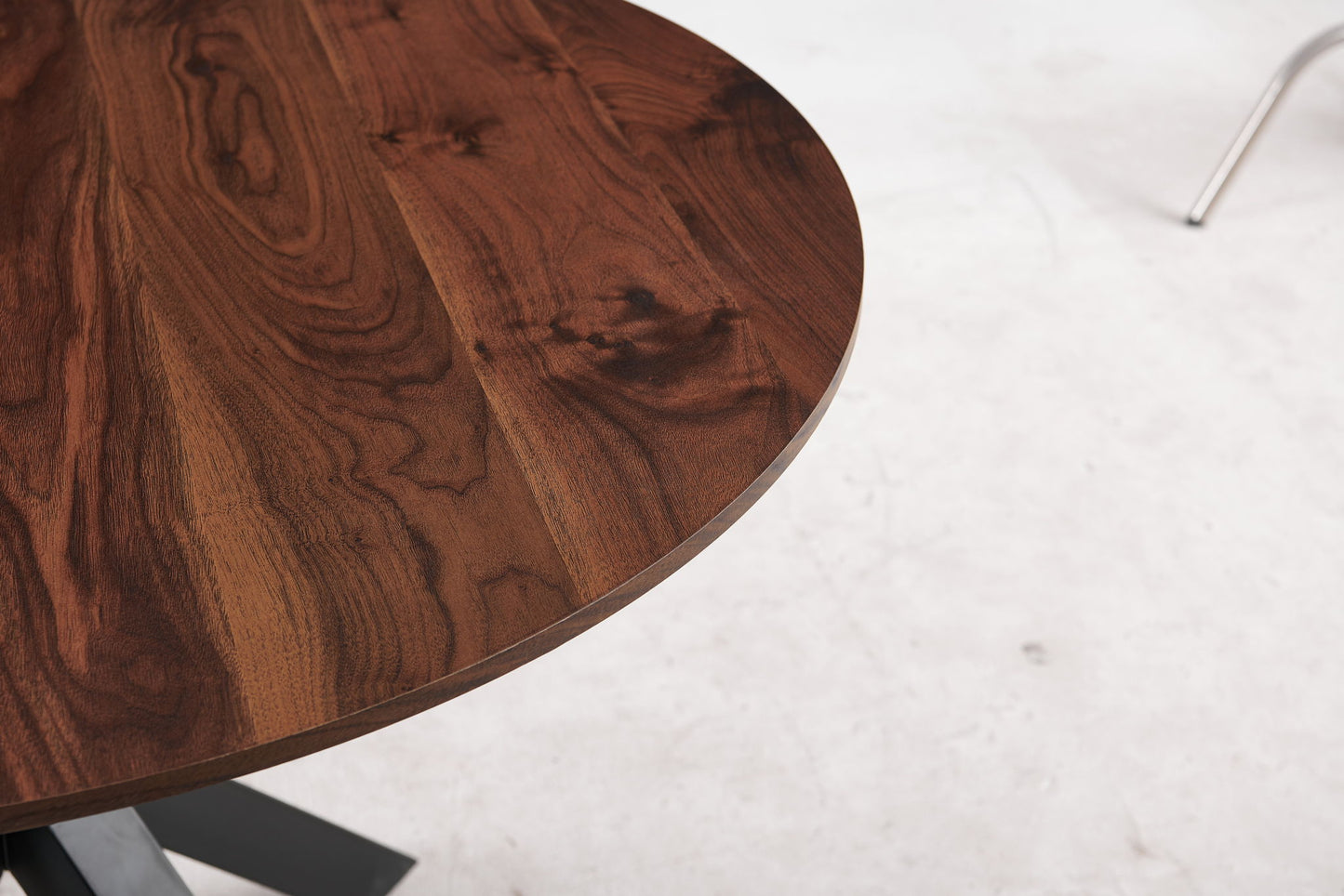 Table Mid-Century Dining Table For 4 - 6 People With Round MDF Table Top, Pedestal Dining Table, End Table Leisure Coffee Table, Cross Leg Home Essentials