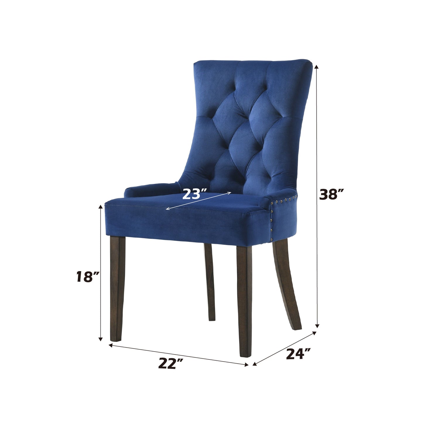 Farren - Velvet Side Chair (Set of 2) Acme