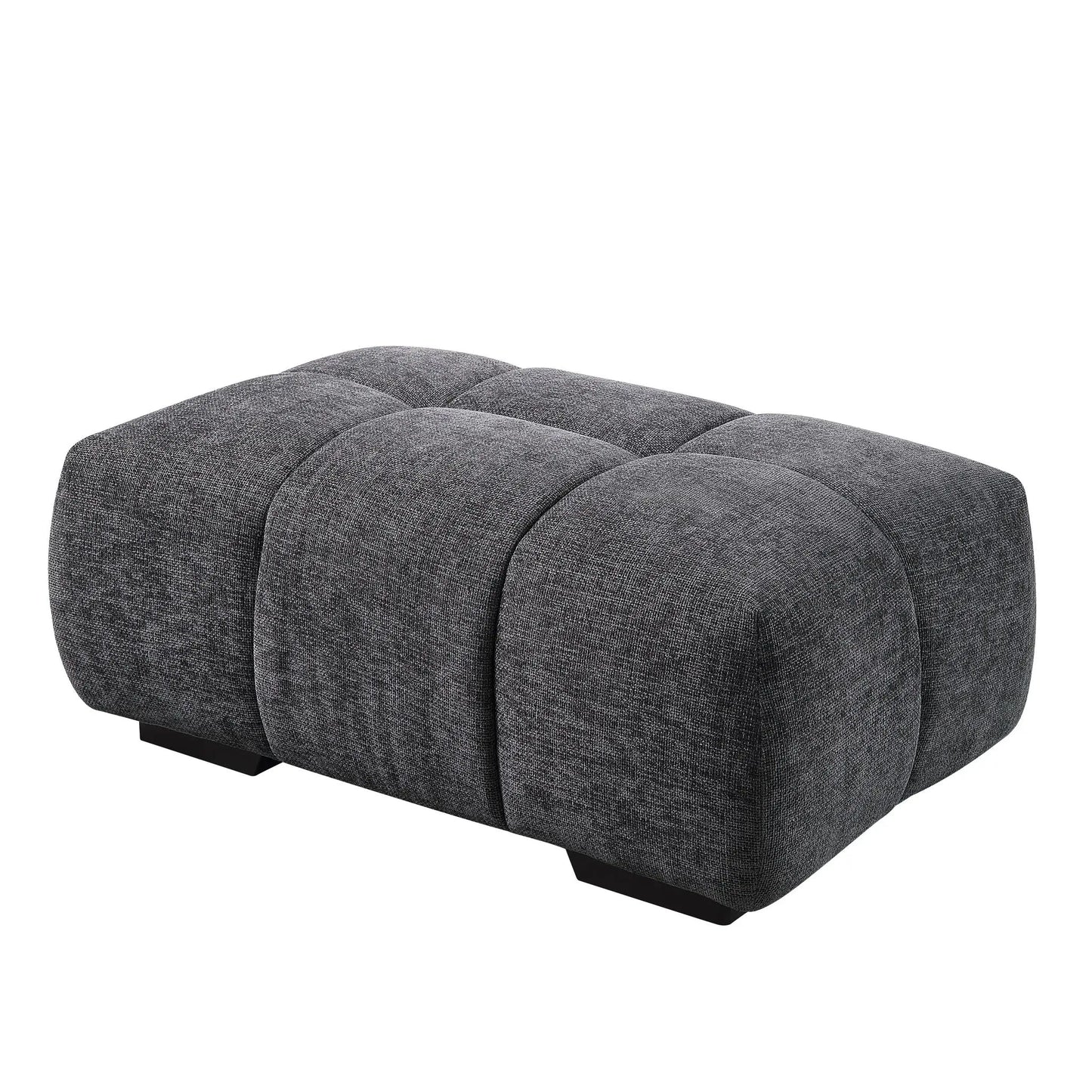 Chosen - Chenille Ottoman - Gray Acme