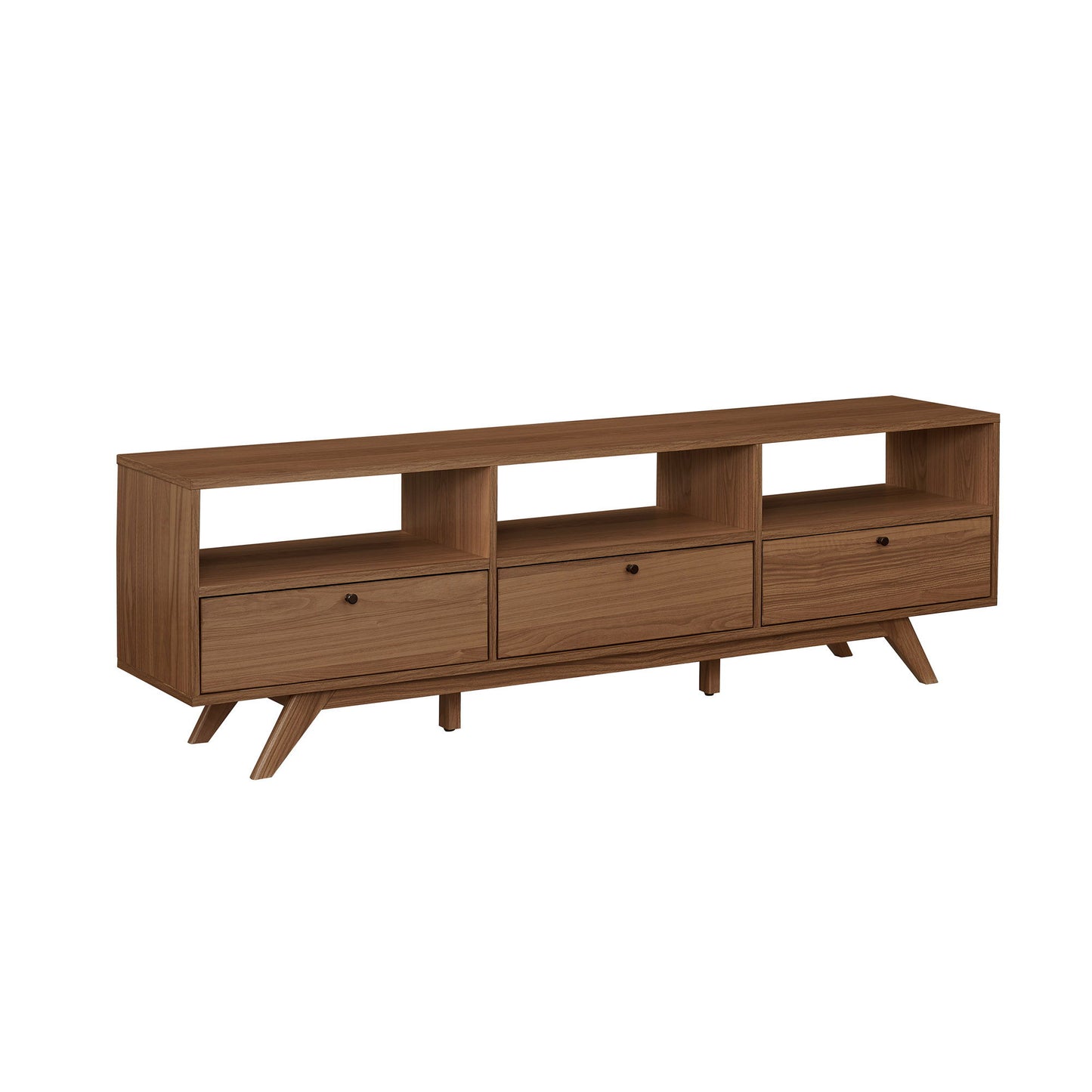 Modern Scandi 3 Door Low Profile TV Stand For TVs Up To 80" Walker Edison