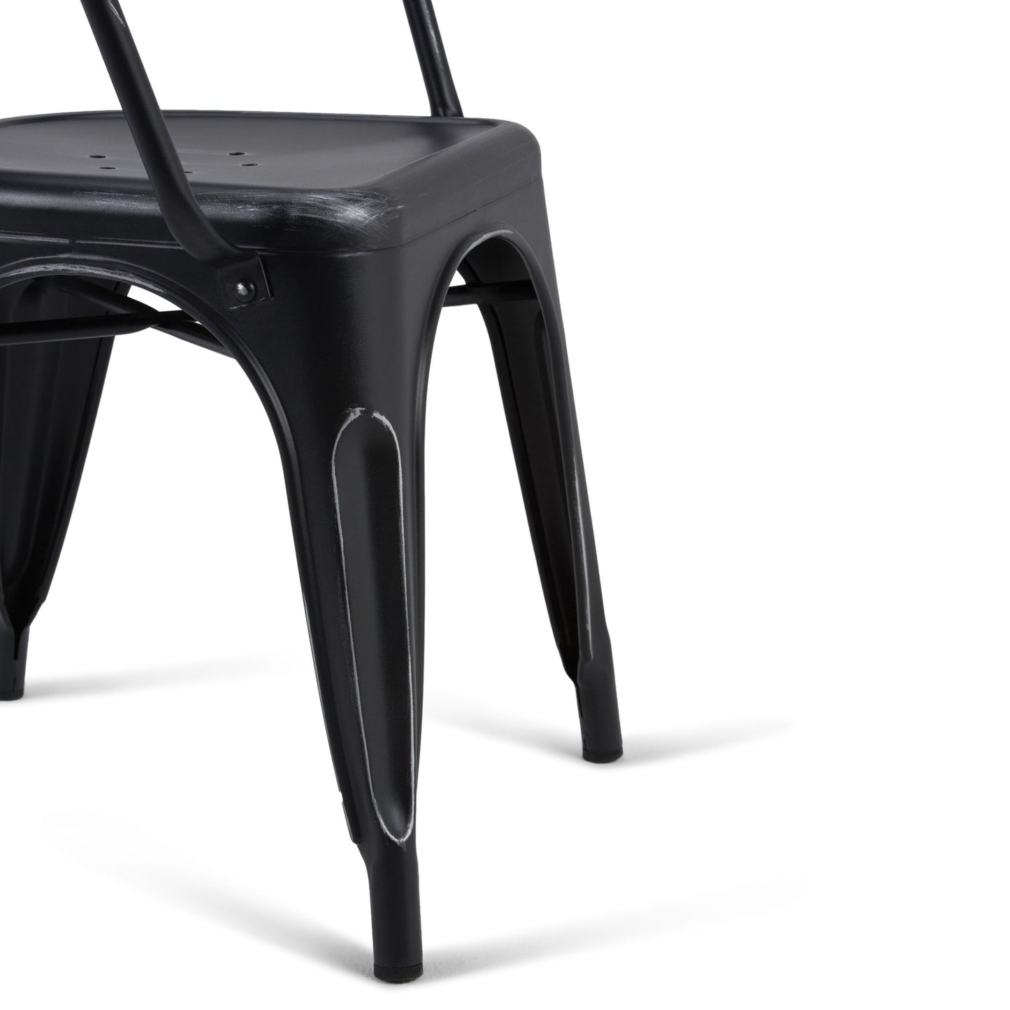 Larkin - Metal Dining Arm Chair (Set of 2) - Distressed Black / Silver Simpli-Home