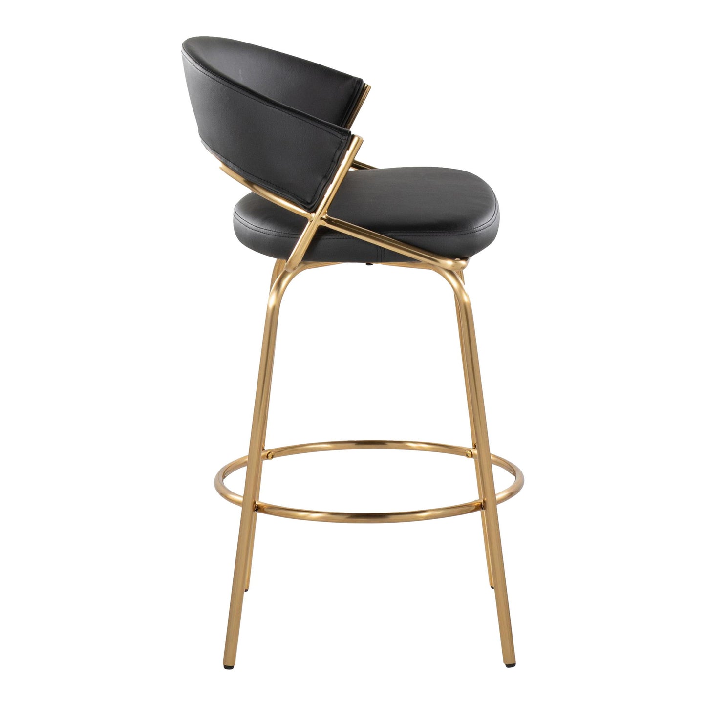 Jie - Glam Fixed Height Counter Stool (Set of 2) Lumi Source