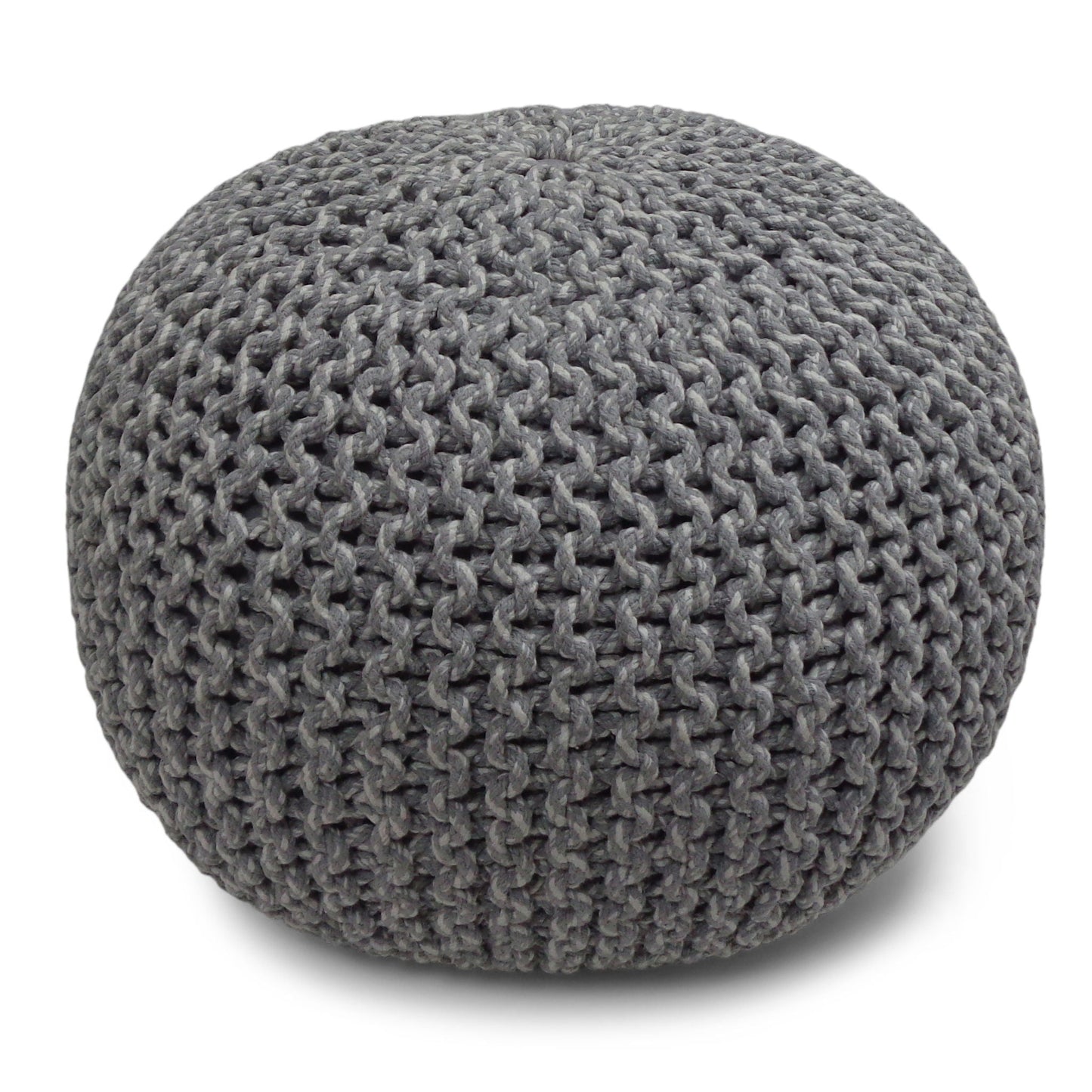 Nikki - Handcrafted Hand Knit Round Pouf Simpli-Home