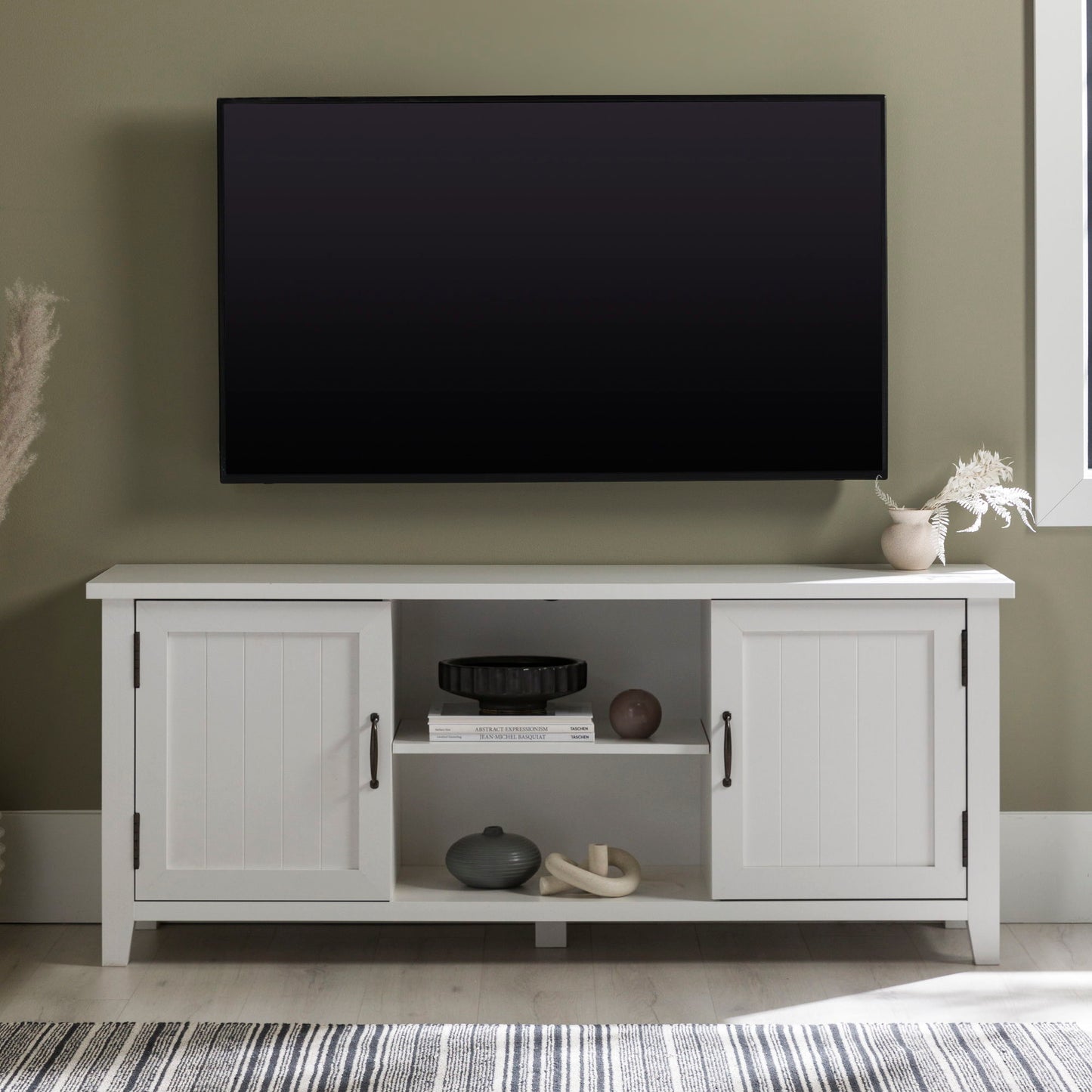 Classic Grooved Door TV Stand For Tvs Up To 65" Walker Edison