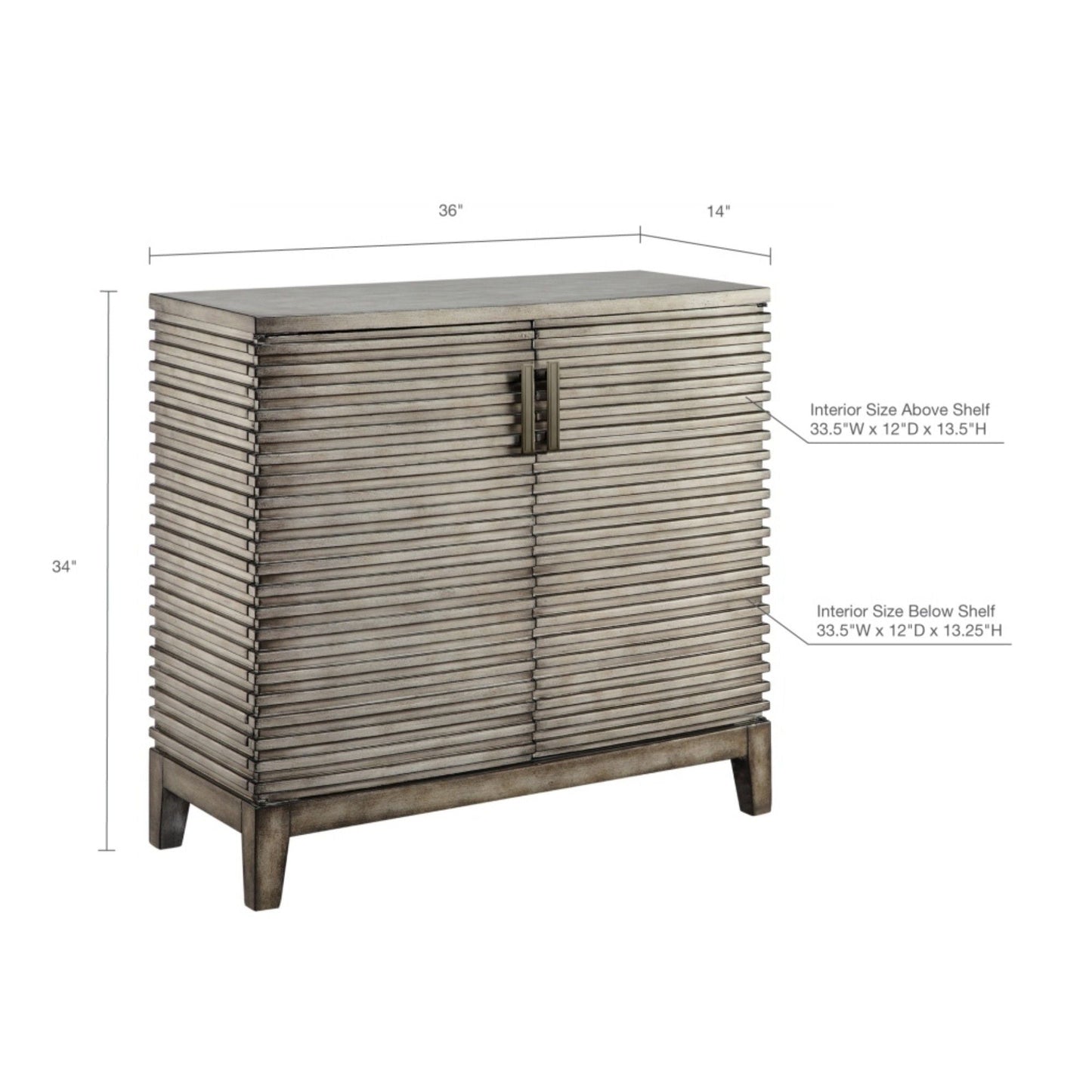 Fancy Design Chest With Ample Storage - Gray JLA