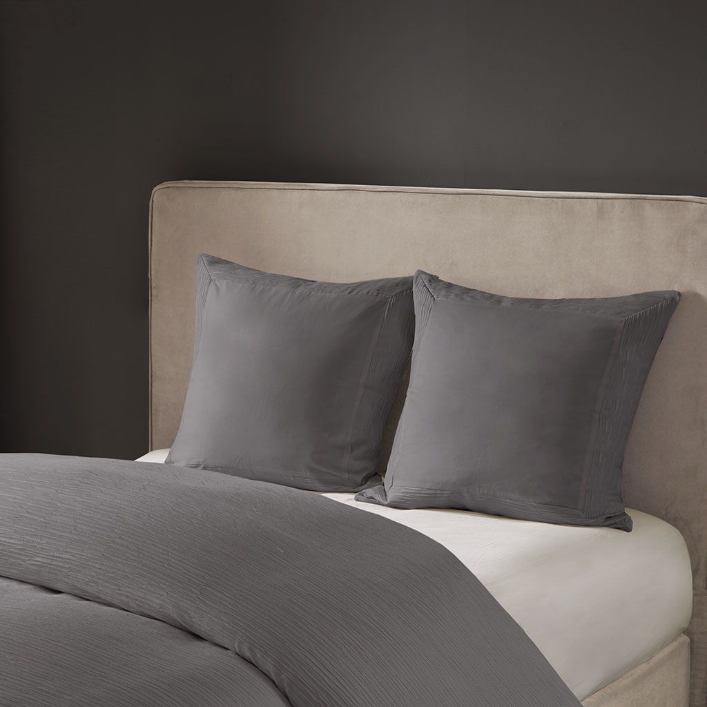 Hanae - Blend Yarn Dyed Euro Sham - Gray N Natori