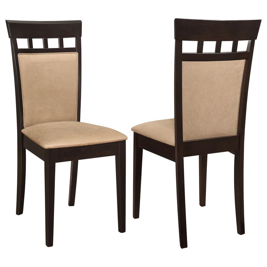 Gabriel - Closed Back Side Chairs (Set of 2) - Cappuccino CoasterEveryday
