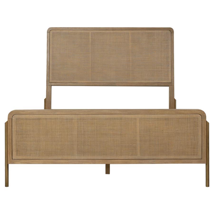 Arini - Rattan Panel Bed CoasterElevations
