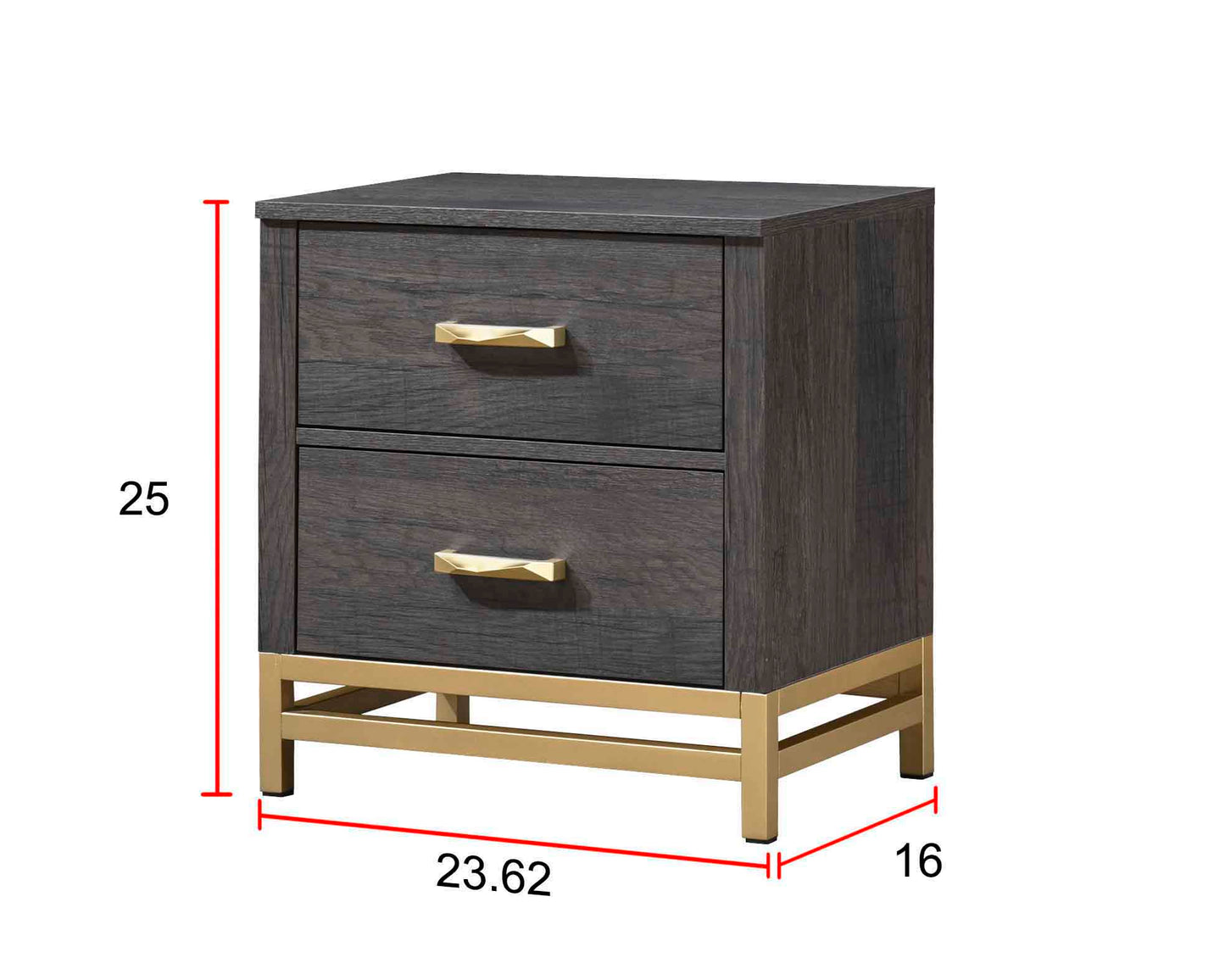 Trevor - Nightstand - Brown Crown Mark