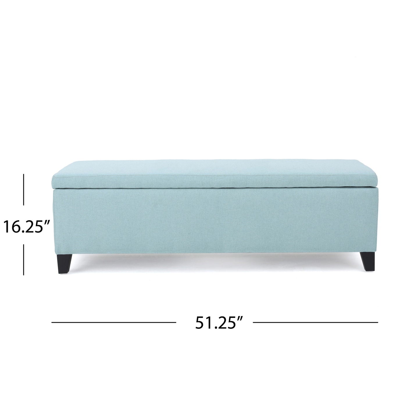 Contemporary Storage Ottoman Bench With Polyester Upholstery Noble House