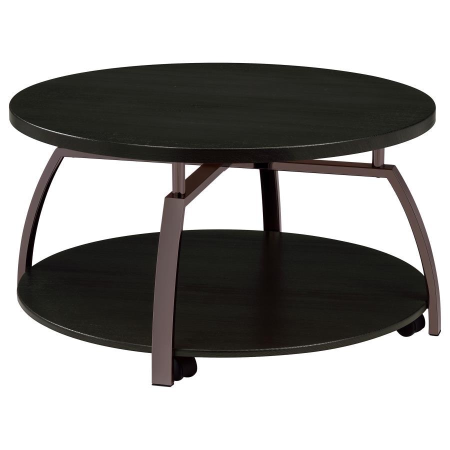 Dacre - Round Engineered Wood Top Table CoasterEssence