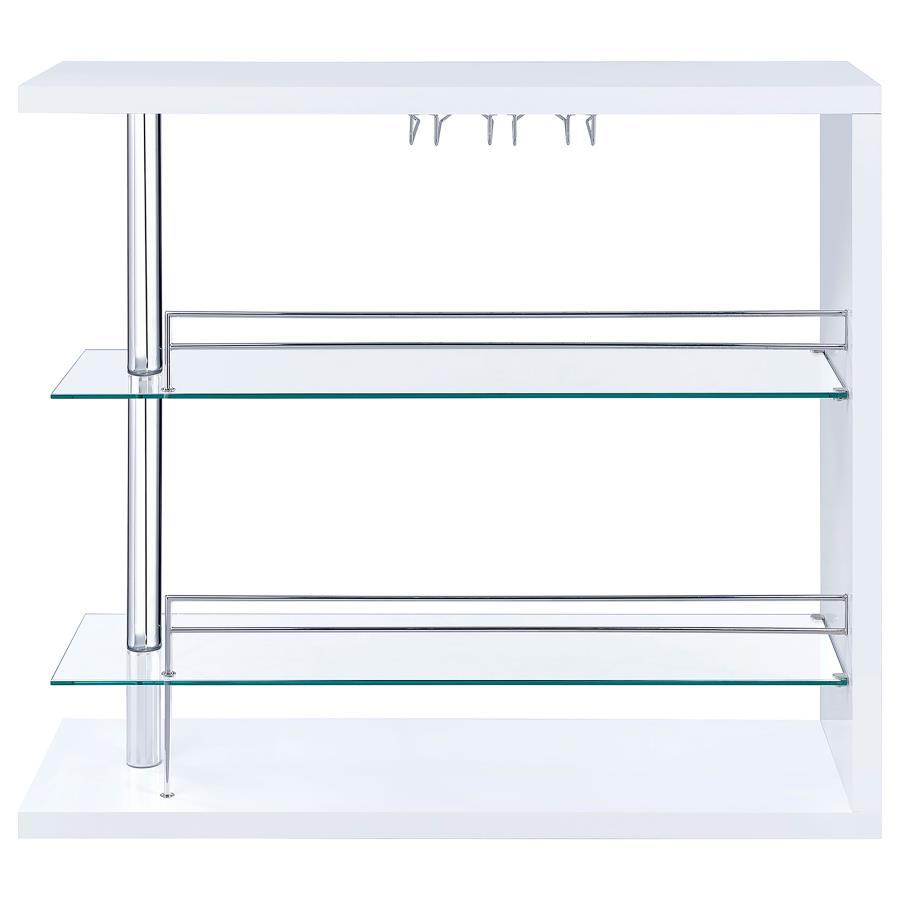Prescott - Rectangular 2-Shelf Bar Unit CoasterEssence