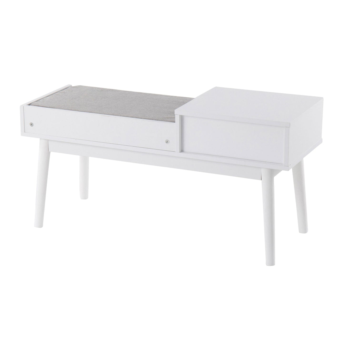 Telephone Contemporary Bench With Pull Out Drawer Lumi Source