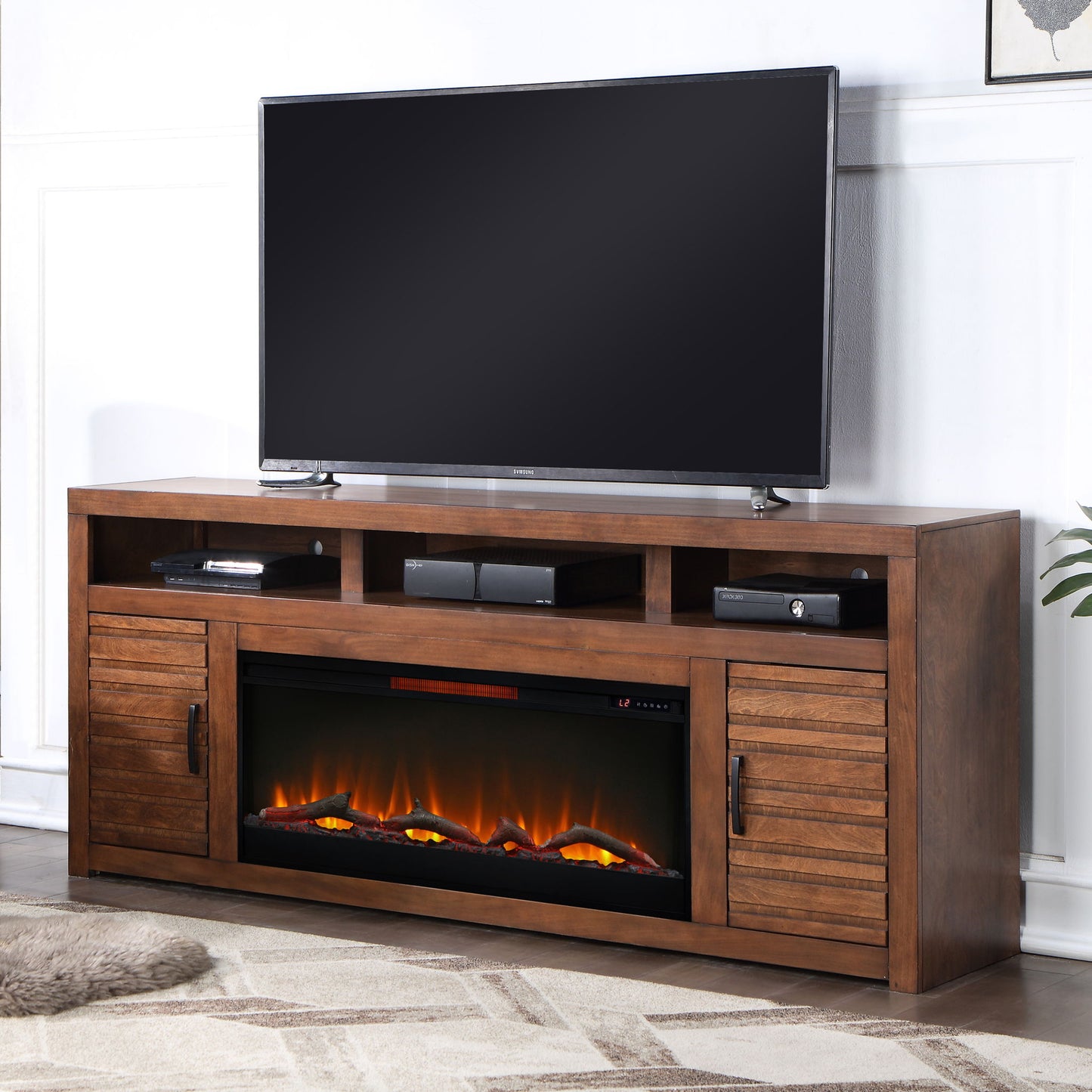 Sausalito - Electric Fireplace TV Stand Console For TVs Up To 95" - Whiskey Legends