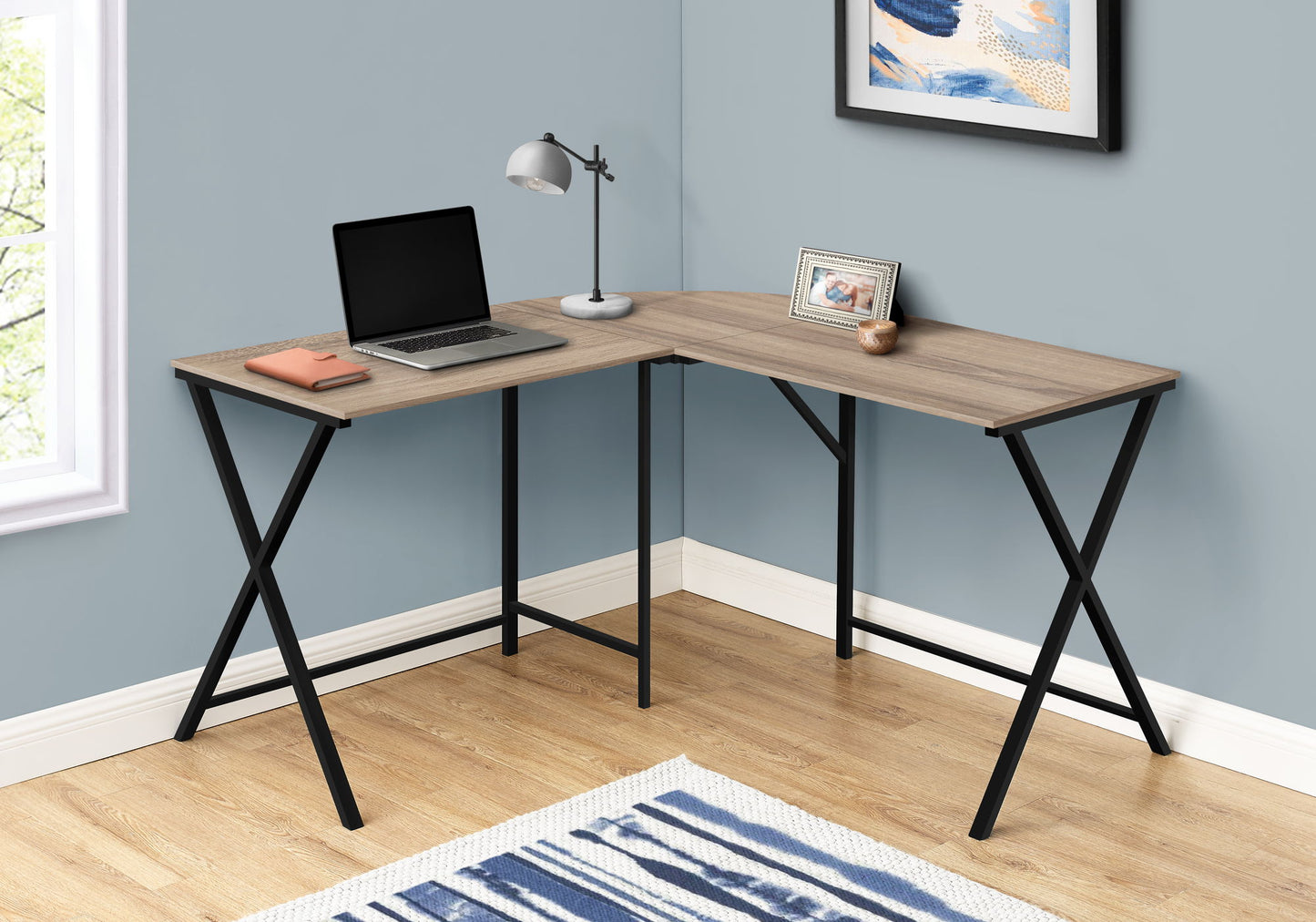 Computer Desk, Home Office, Corner, L Shape, Laptop, Contemporary / Modern 8th Street