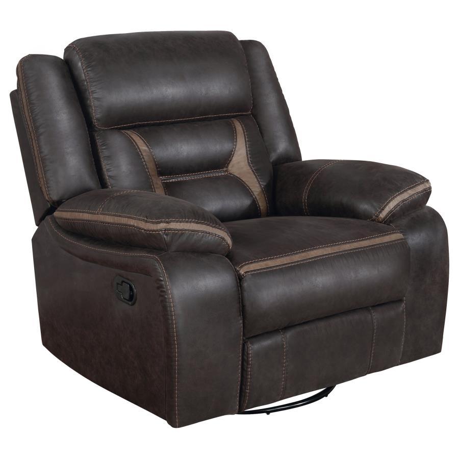 Greer - Upholstered Swivel Glider Recliner Chair CoasterEveryday