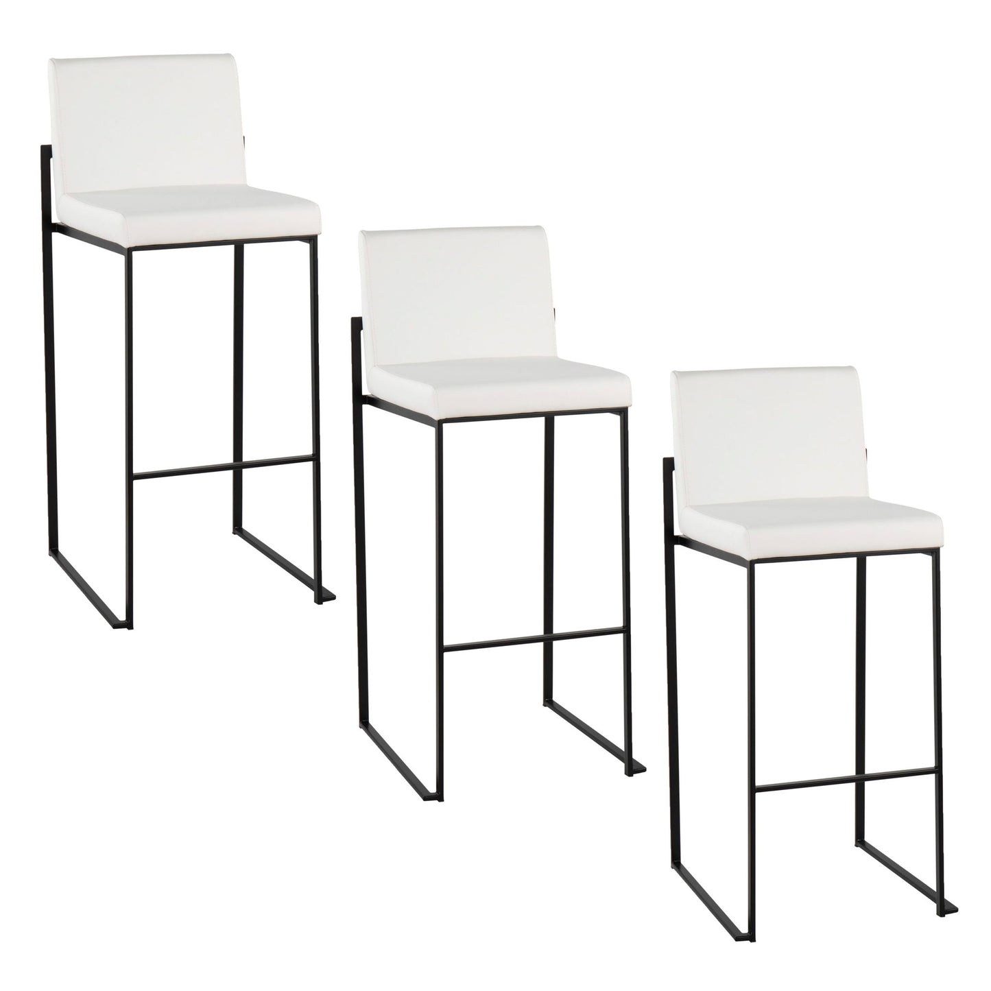 Fuji - Contemporary High Back Barstool Elegant Design Lumi Source