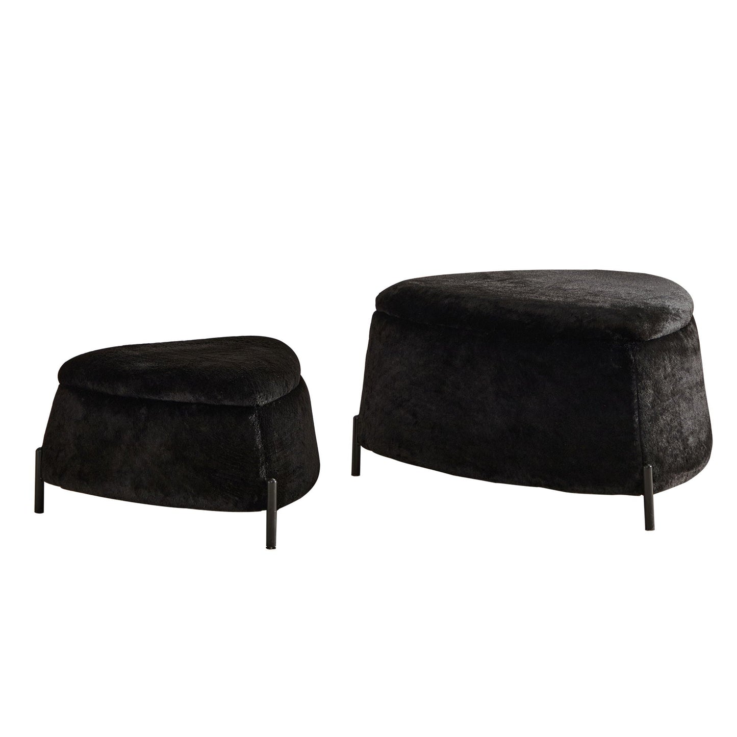 Upholstered Storage Ottoman Set With Reversible Lid - Snoozhouse
