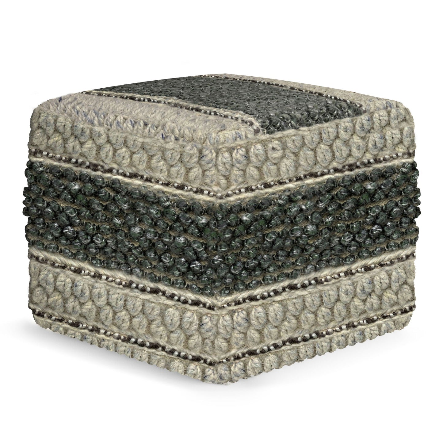 Grady - Handcrafted Square Pouf Simpli-Home